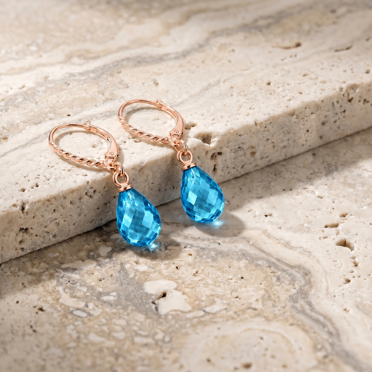 Rose Gold Blue Topaz — Mariafabiola