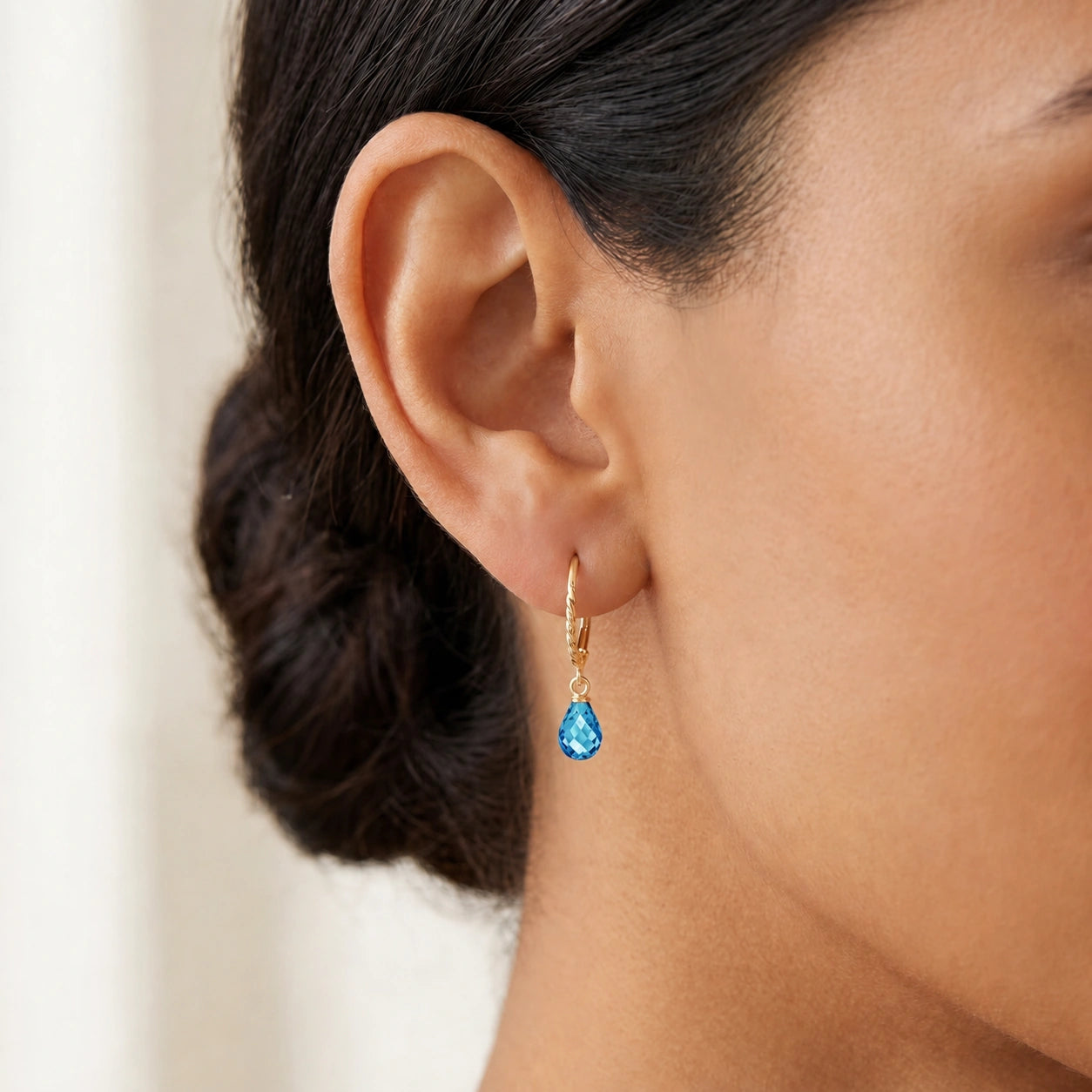 Yellow Gold Blue Topaz — Mariafabiola