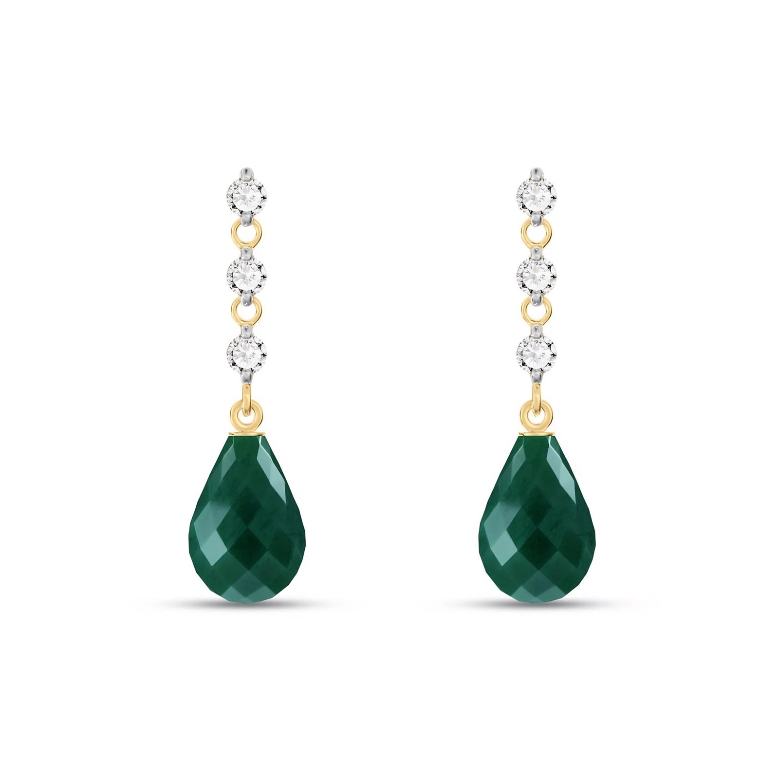 Yellow Gold Diamond & Emerald — Mariafabrizia