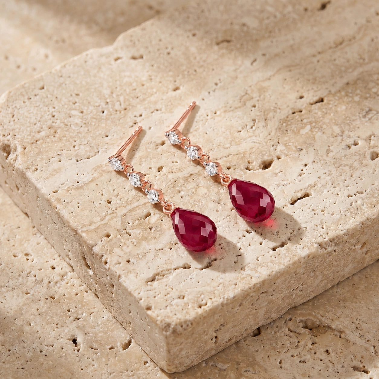 Rose Gold Diamond & Ruby — Mariafabrizia