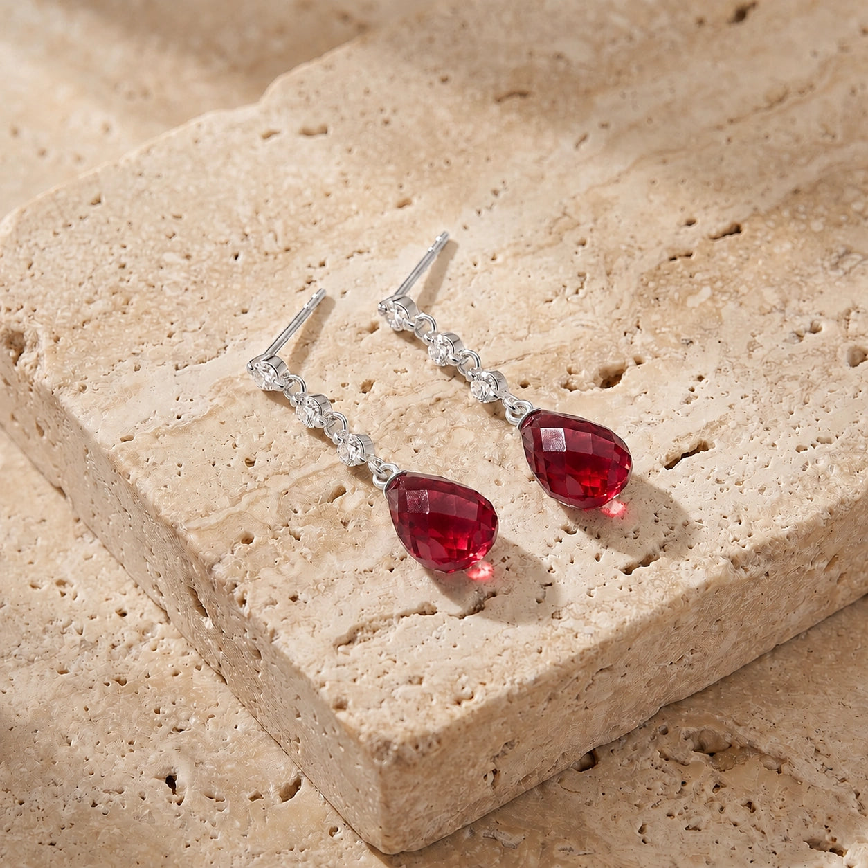White Gold Diamond & Ruby — Mariafabrizia