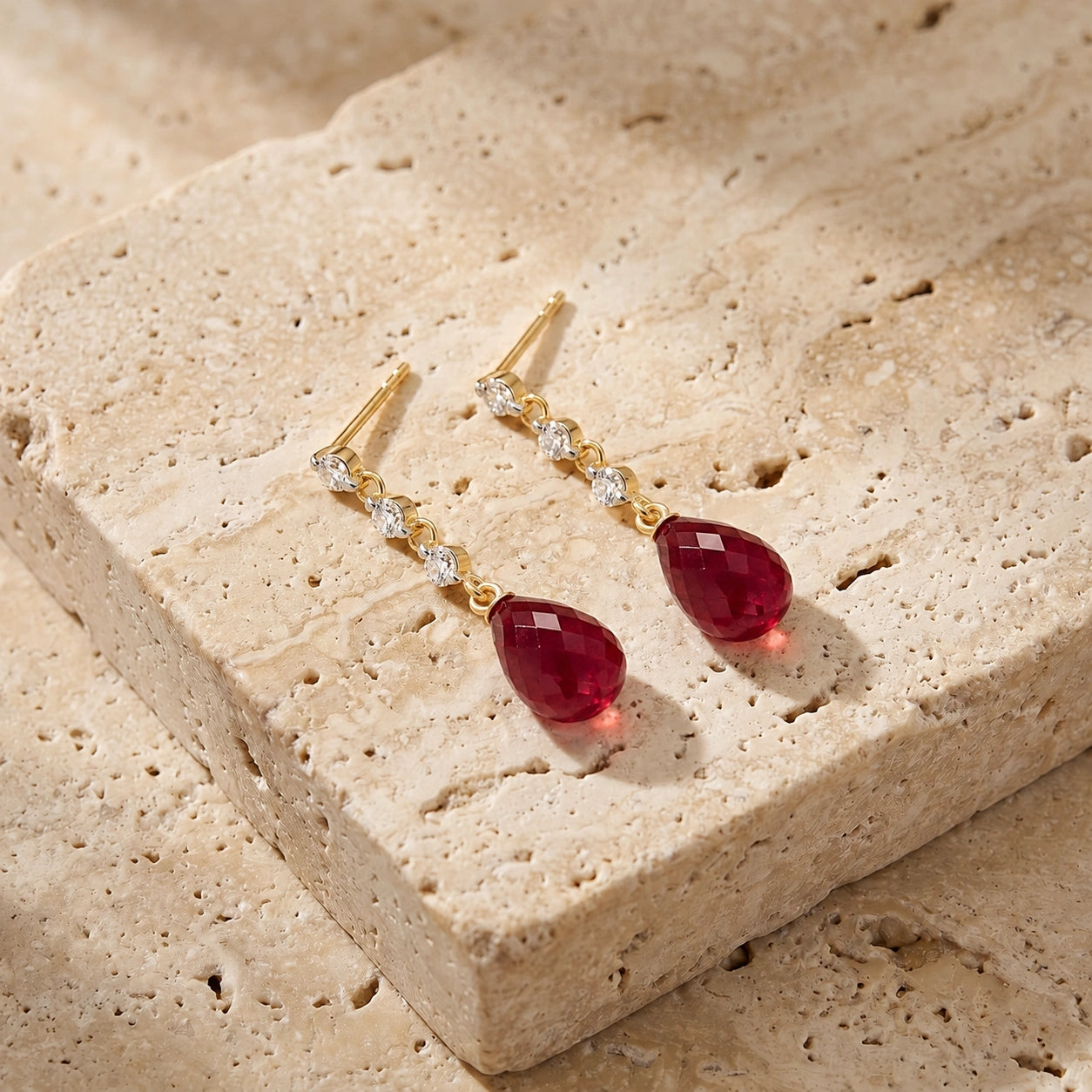 Yellow Gold Diamond & Ruby — Mariafabrizia
