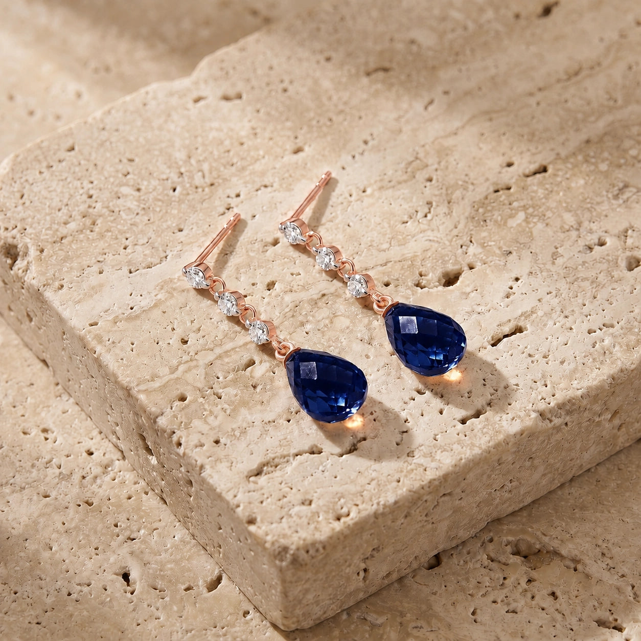 Rose Gold Diamond & Sapphire — Mariafabrizia
