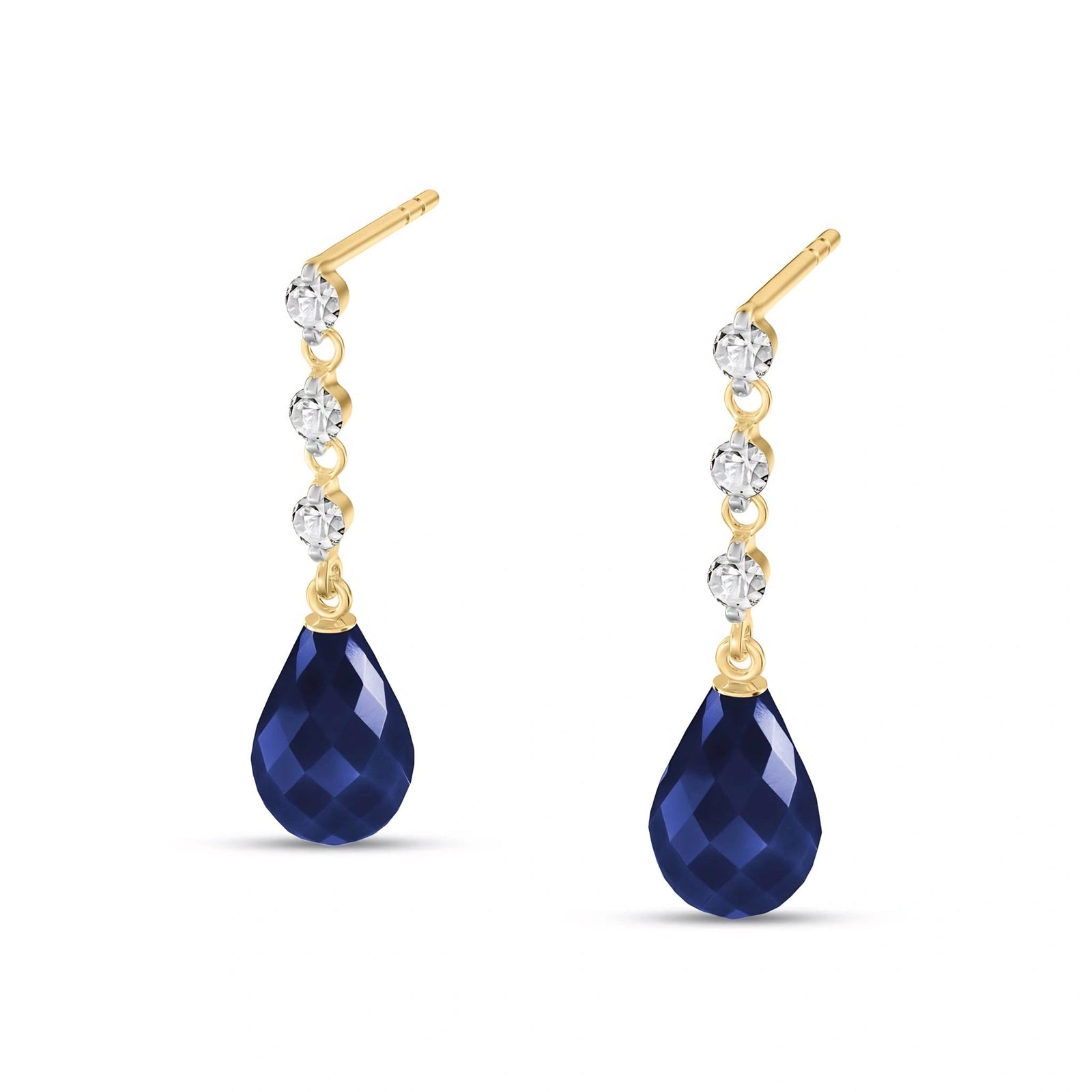 Yellow Gold Diamond & Sapphire — Mariafabrizia