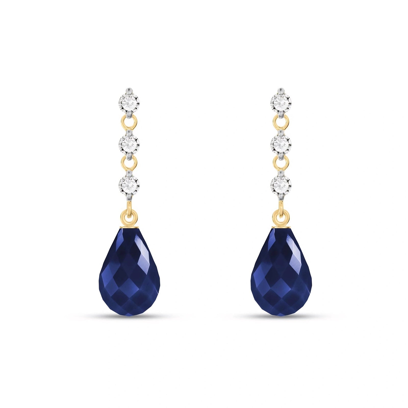 Yellow Gold Diamond & Sapphire — Mariafabrizia