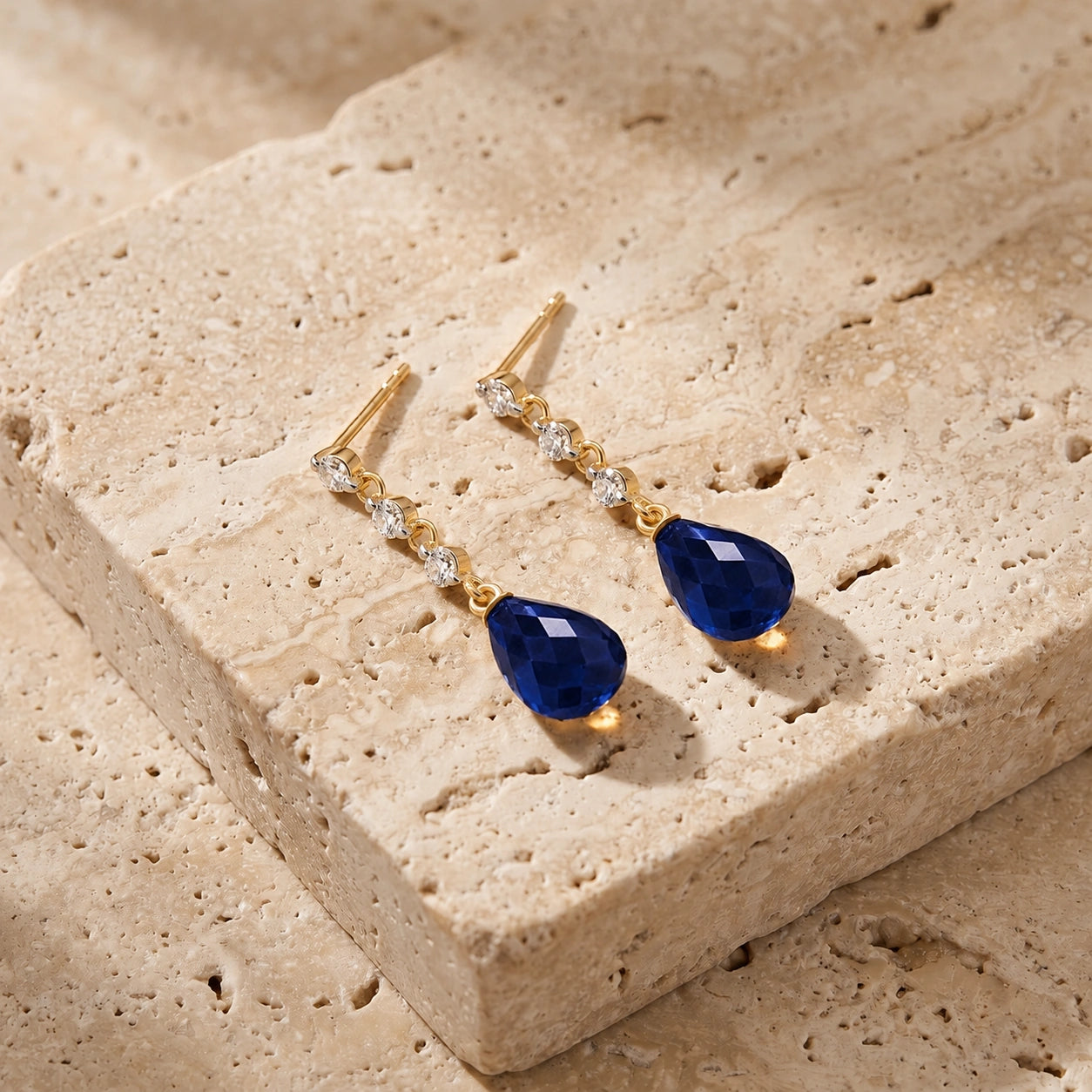 Yellow Gold Diamond & Sapphire — Mariafabrizia