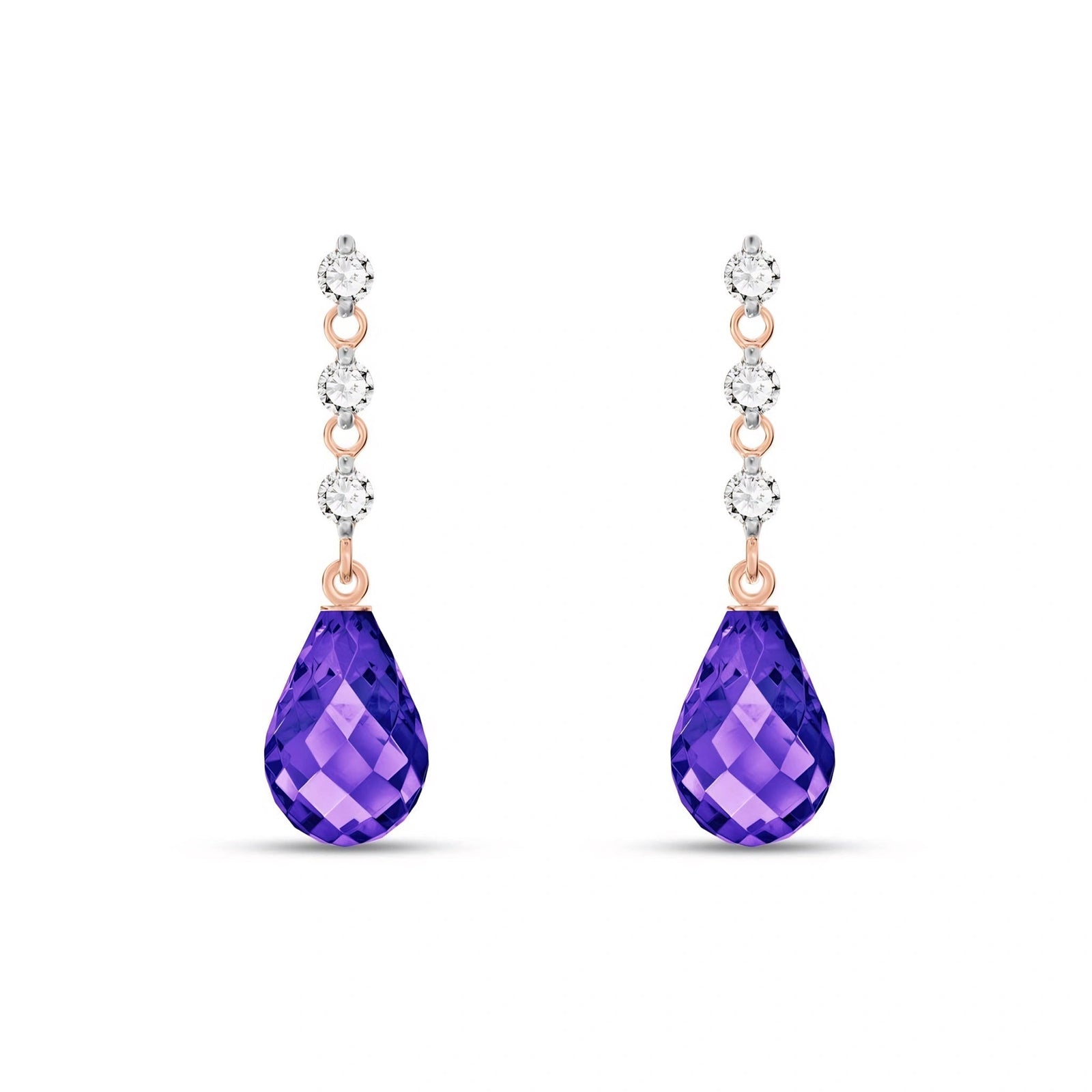 Rose Gold Diamond & Amethyst — Mariafausta