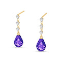 Yellow Gold Diamond & Amethyst — Mariafausta