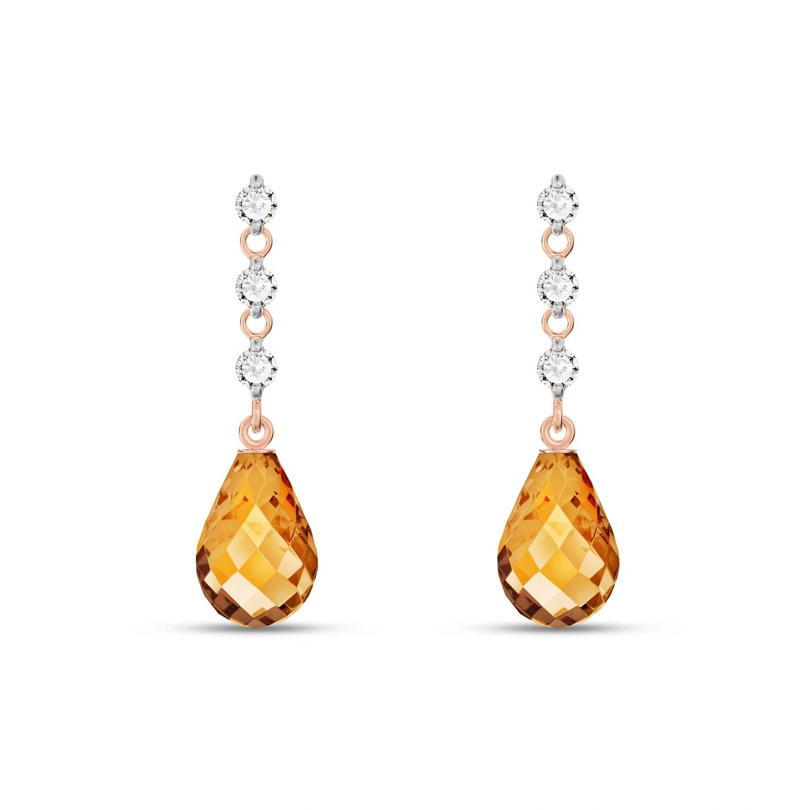 Rose Gold Diamond & Citrine — Mariafausta