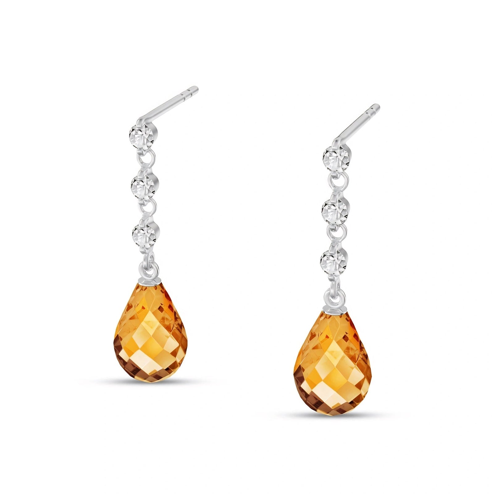 White Gold Diamond & Citrine — Mariafausta