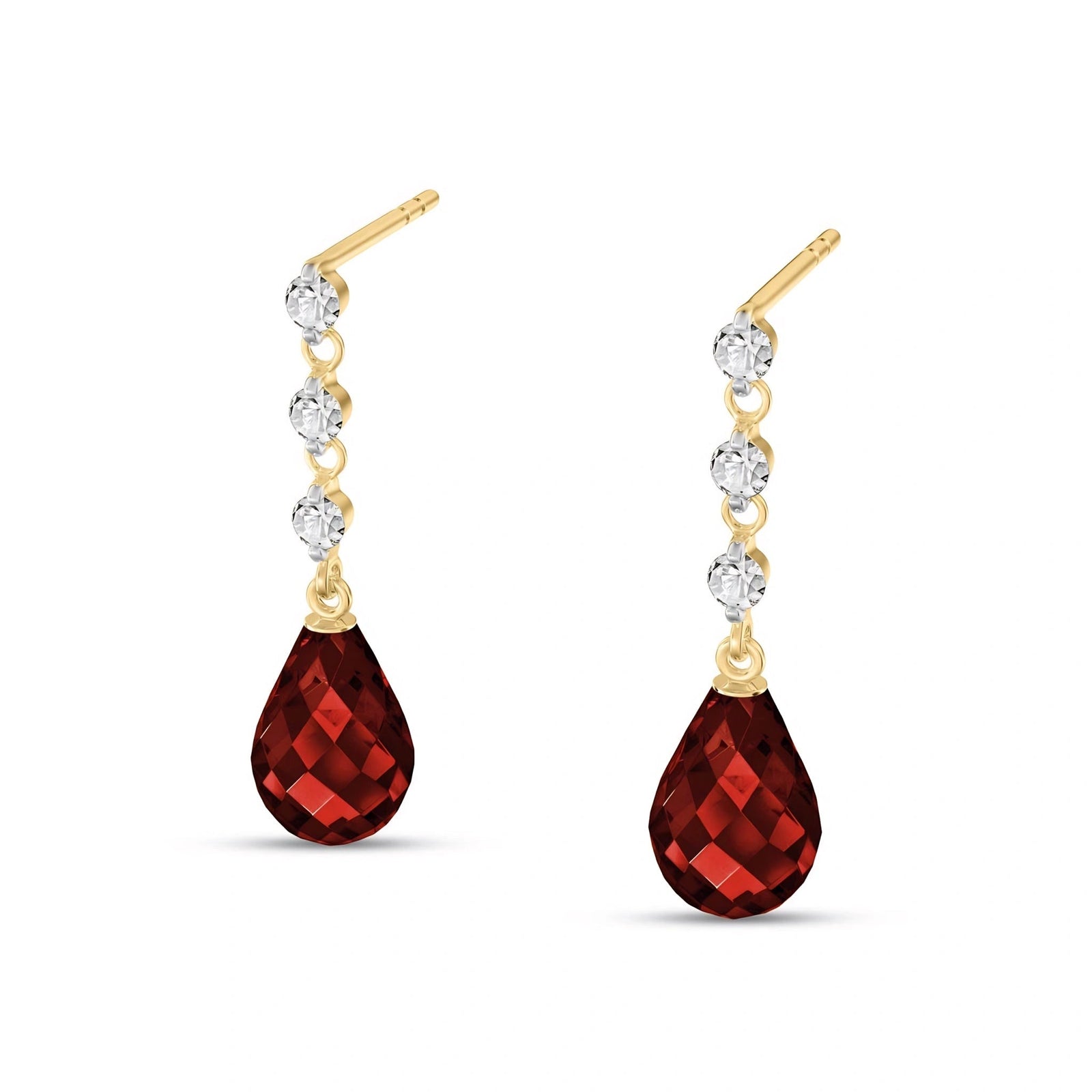 Yellow Gold Diamond & Garnet — Mariafausta