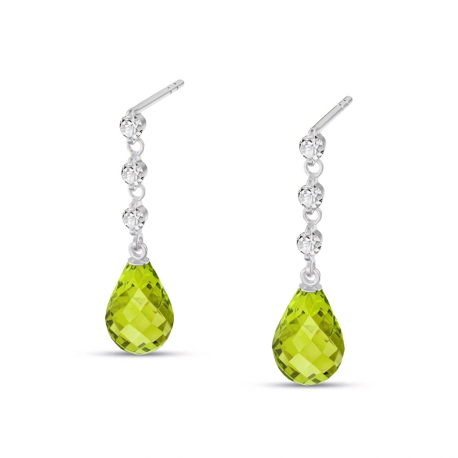 White Gold Diamond & Peridot — Mariafausta