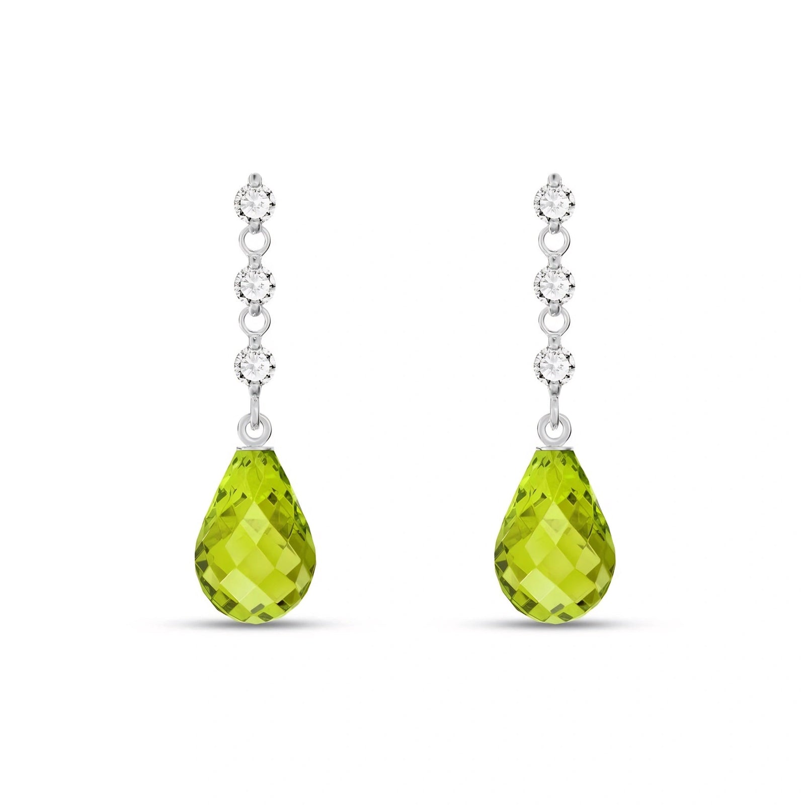 White Gold Diamond & Peridot — Mariafausta