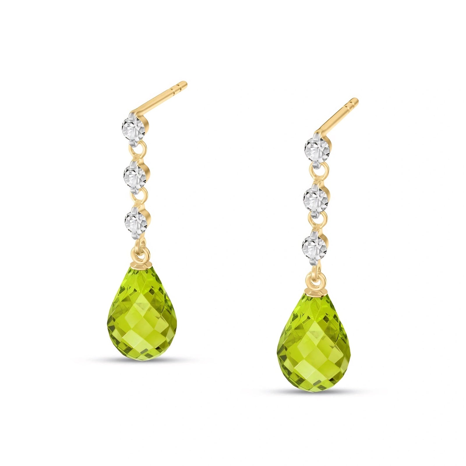 Yellow Gold Diamond & Peridot — Mariafausta