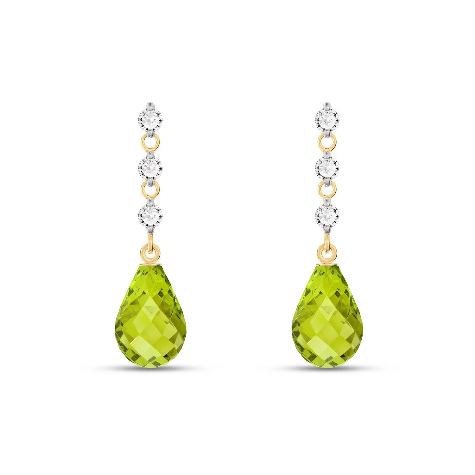 Yellow Gold Diamond & Peridot — Mariafausta