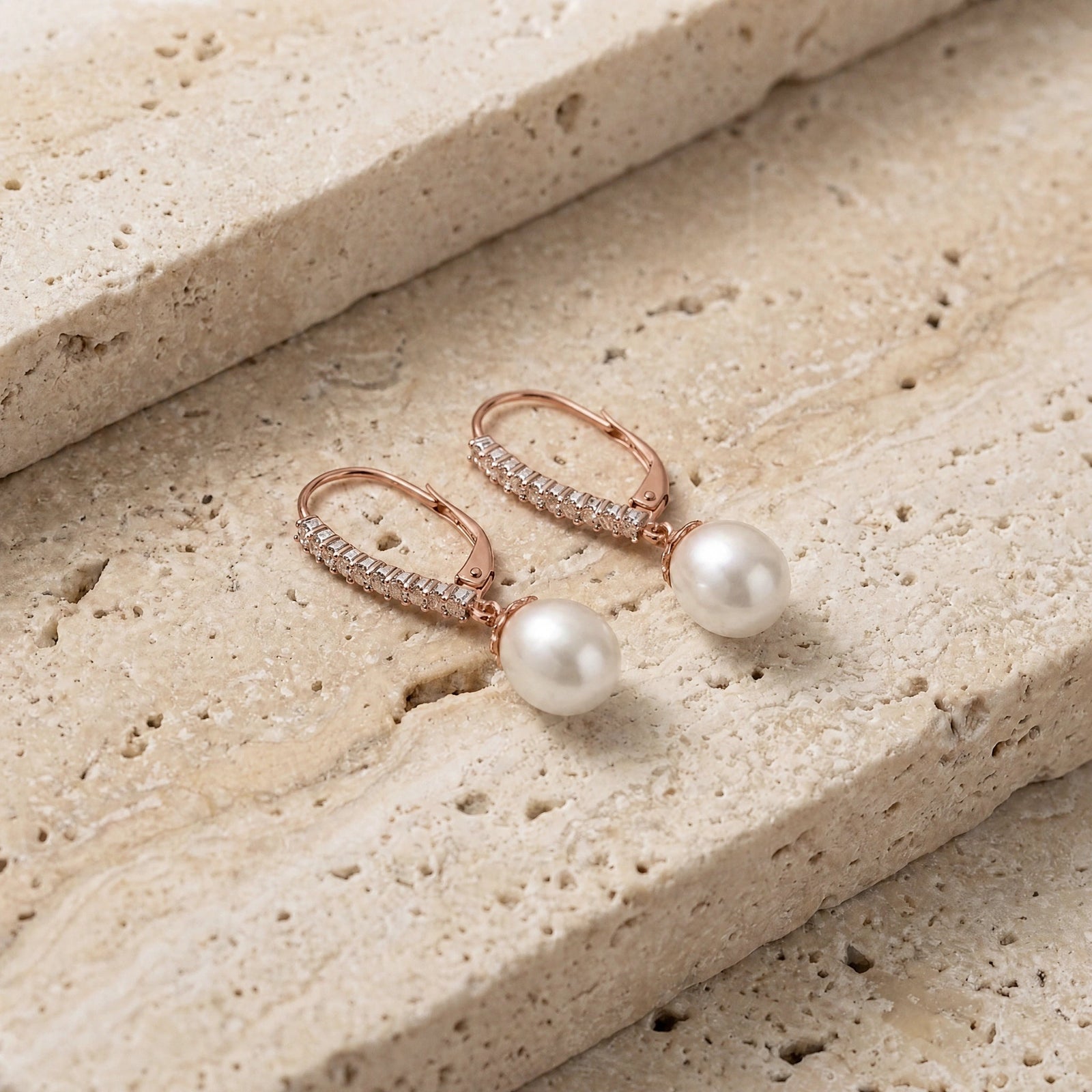 Rose Gold Pearl & Diamond — Mariafaustina