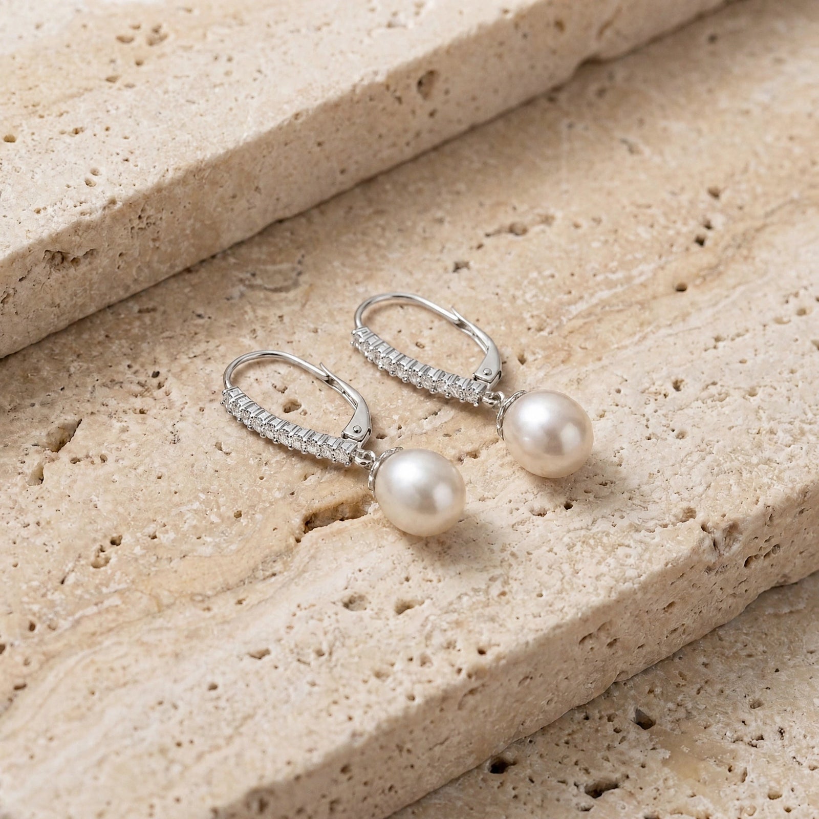 White Gold Pearl & Diamond — Mariafaustina