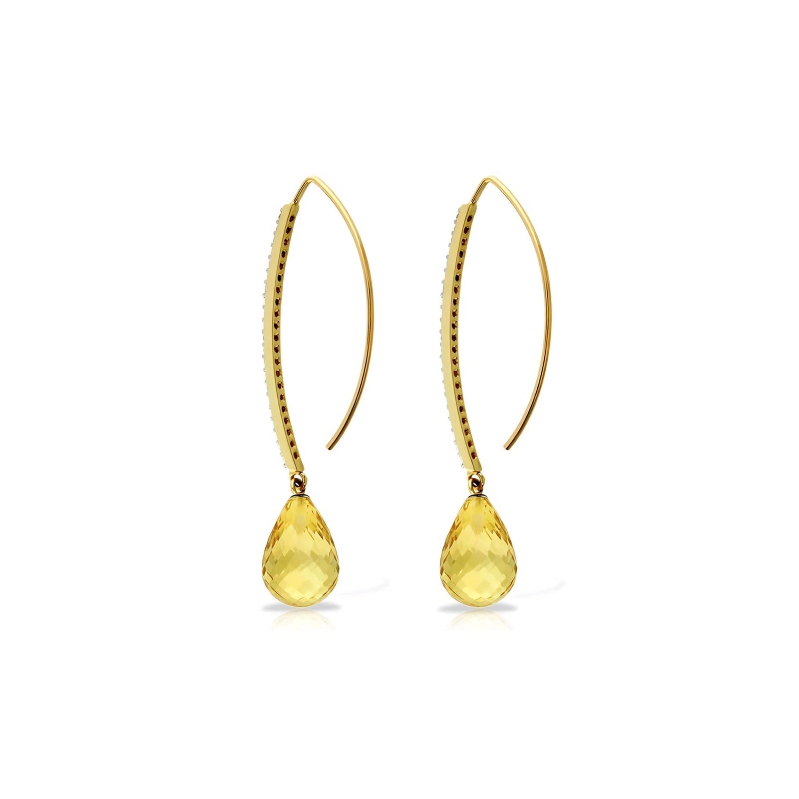 Yellow Gold Her Earrings Citrine 10K — Edvige
