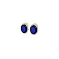 Yellow Gold Earrings Sapphire 10K — Donatella