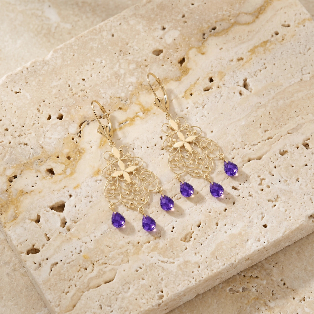 Yellow Gold Amethyst — Mariafernanda