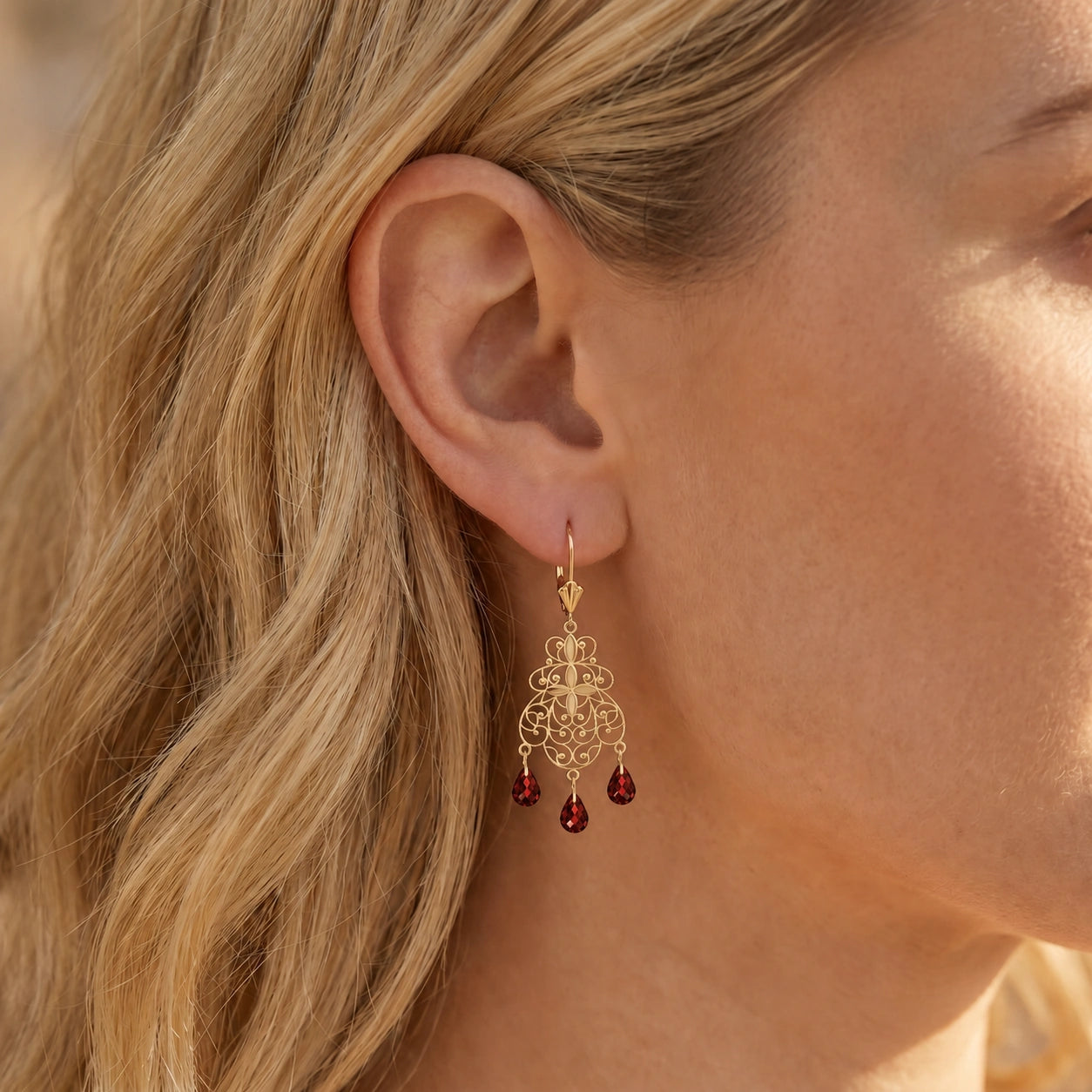Yellow Gold Garnet — Mariafernanda