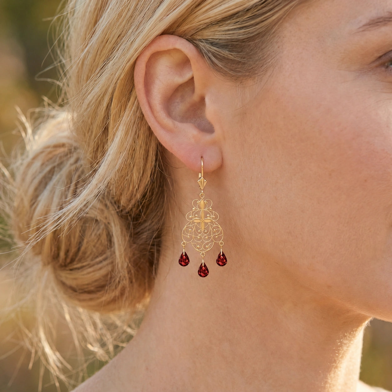Yellow Gold Garnet — Mariafernanda