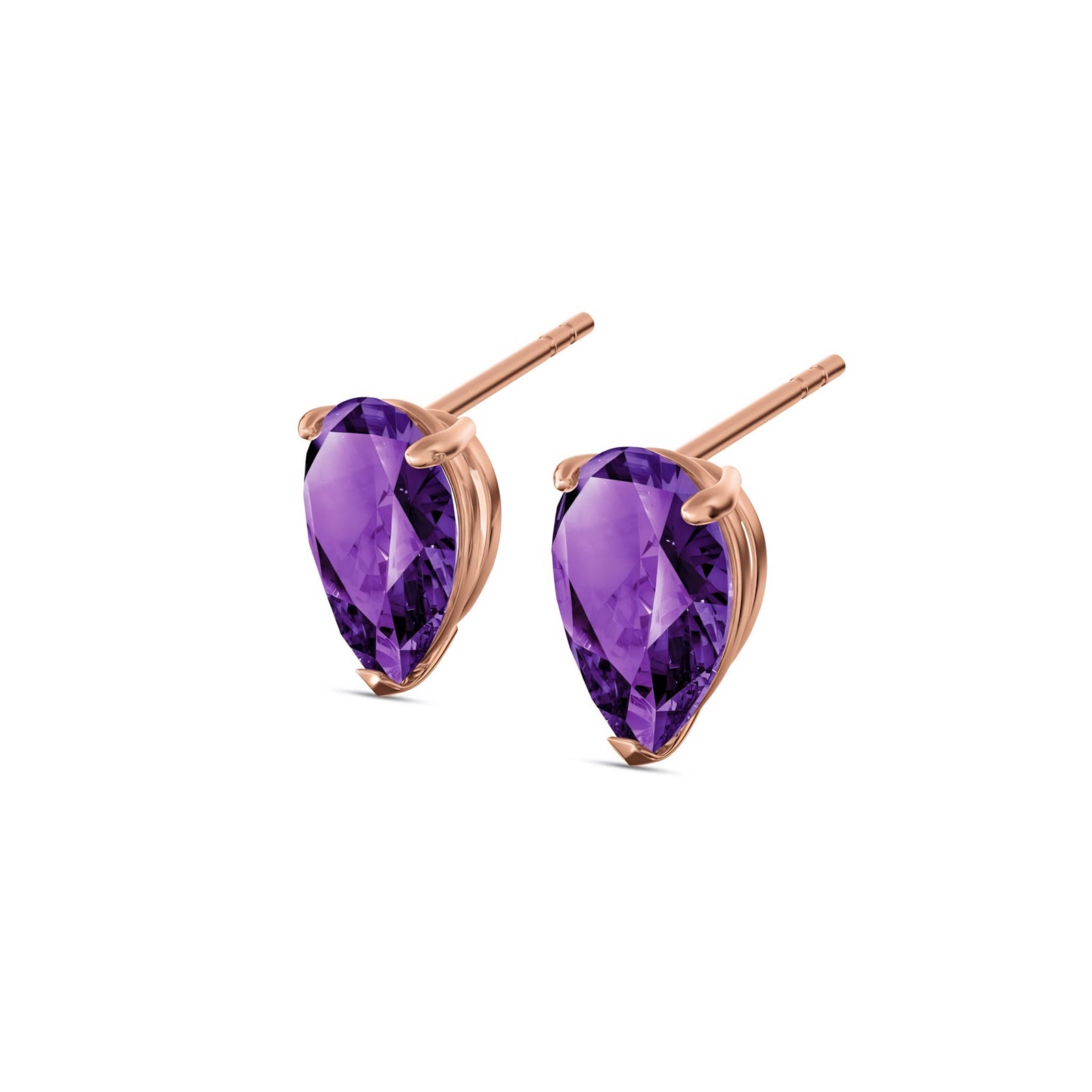 Rose Gold Grace Earrings Blue Topaz 10K — Elisabetta