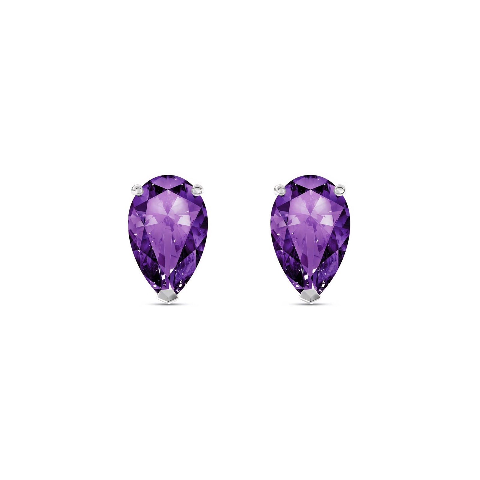 White Gold Grace Earrings Blue Topaz 10K — Elisabetta