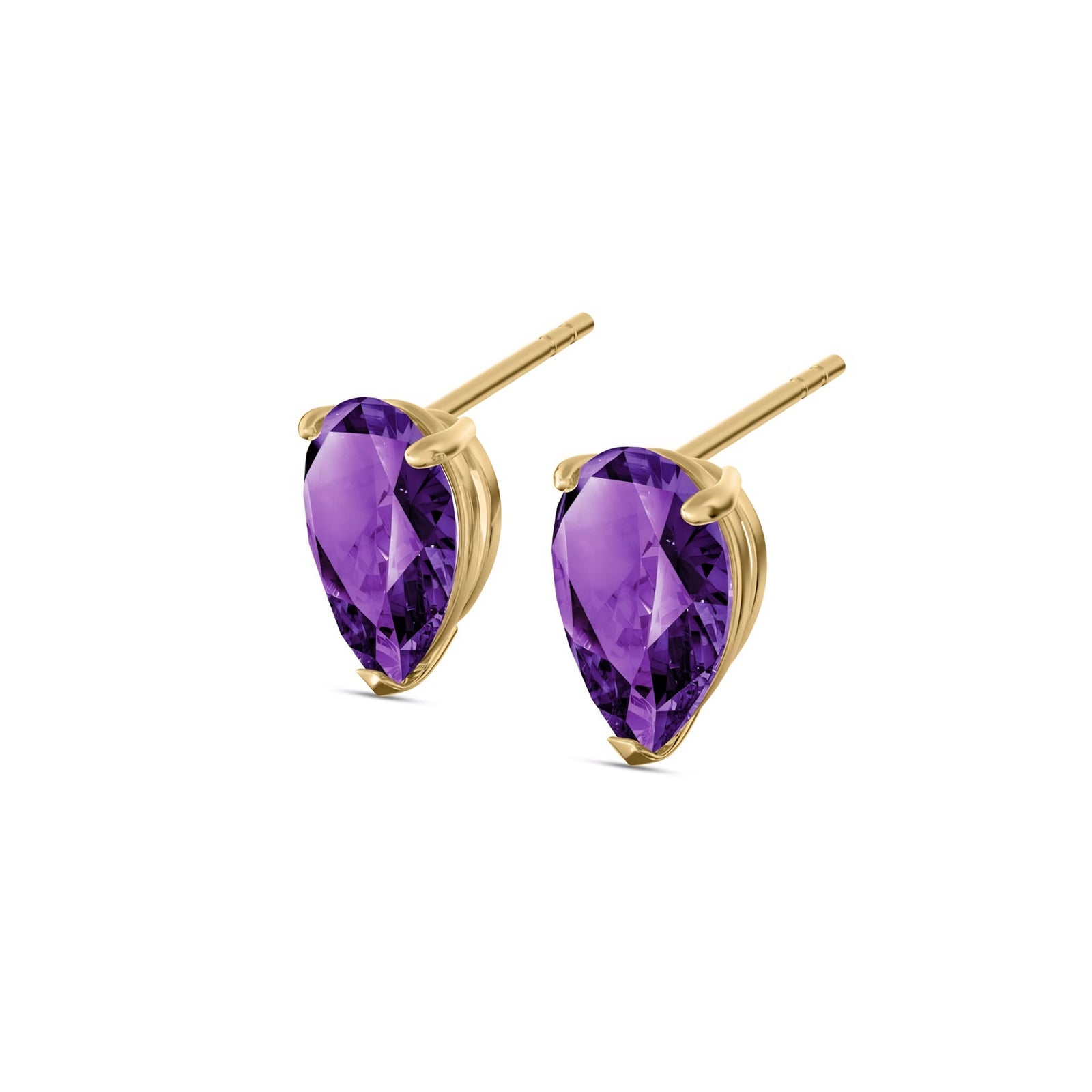 Yellow Gold Grace Earrings Blue Topaz 10K — Elisabetta