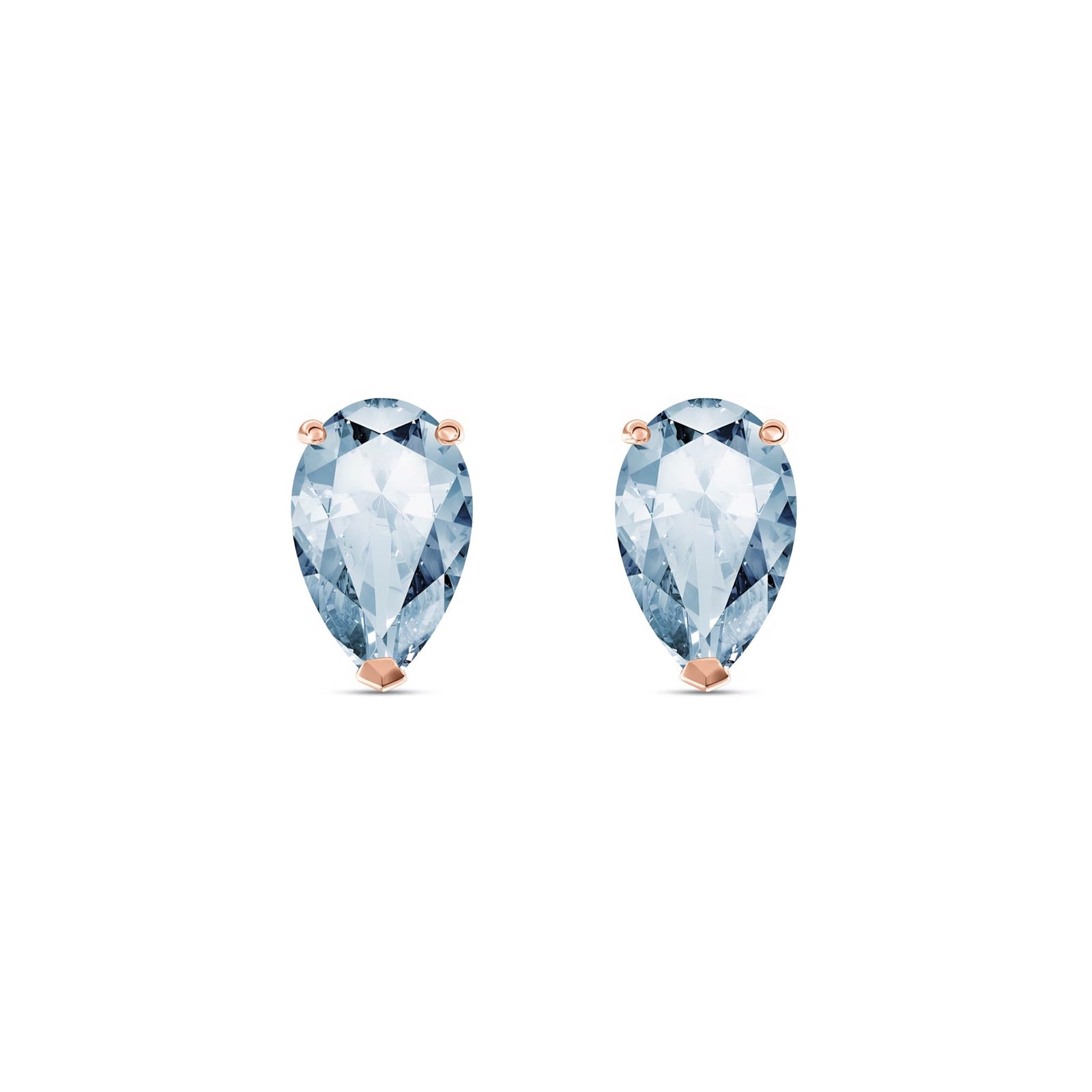 Rose Gold Grace Earrings Amethyst 10K — Elisabetta