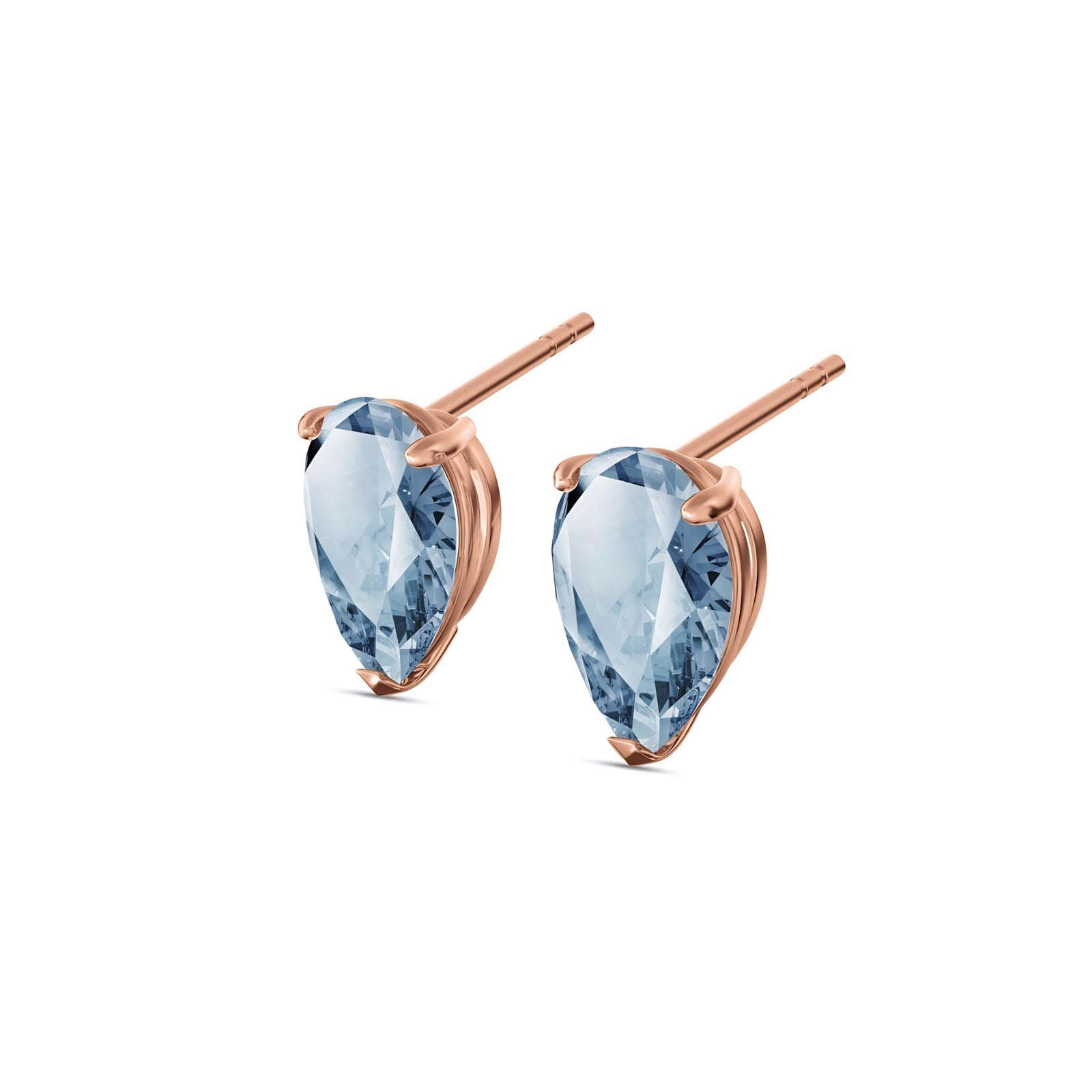 Rose Gold Grace Earrings Amethyst 10K — Elisabetta