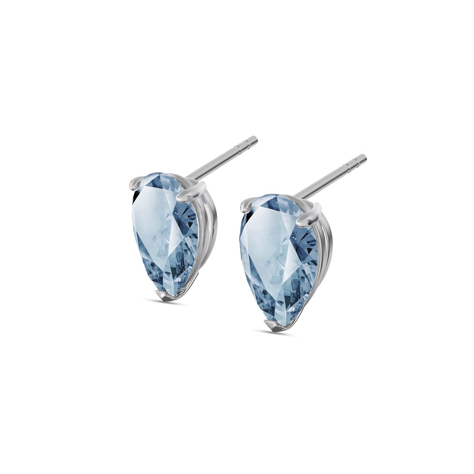 White Gold Grace Earrings Amethyst 10K — Elisabetta