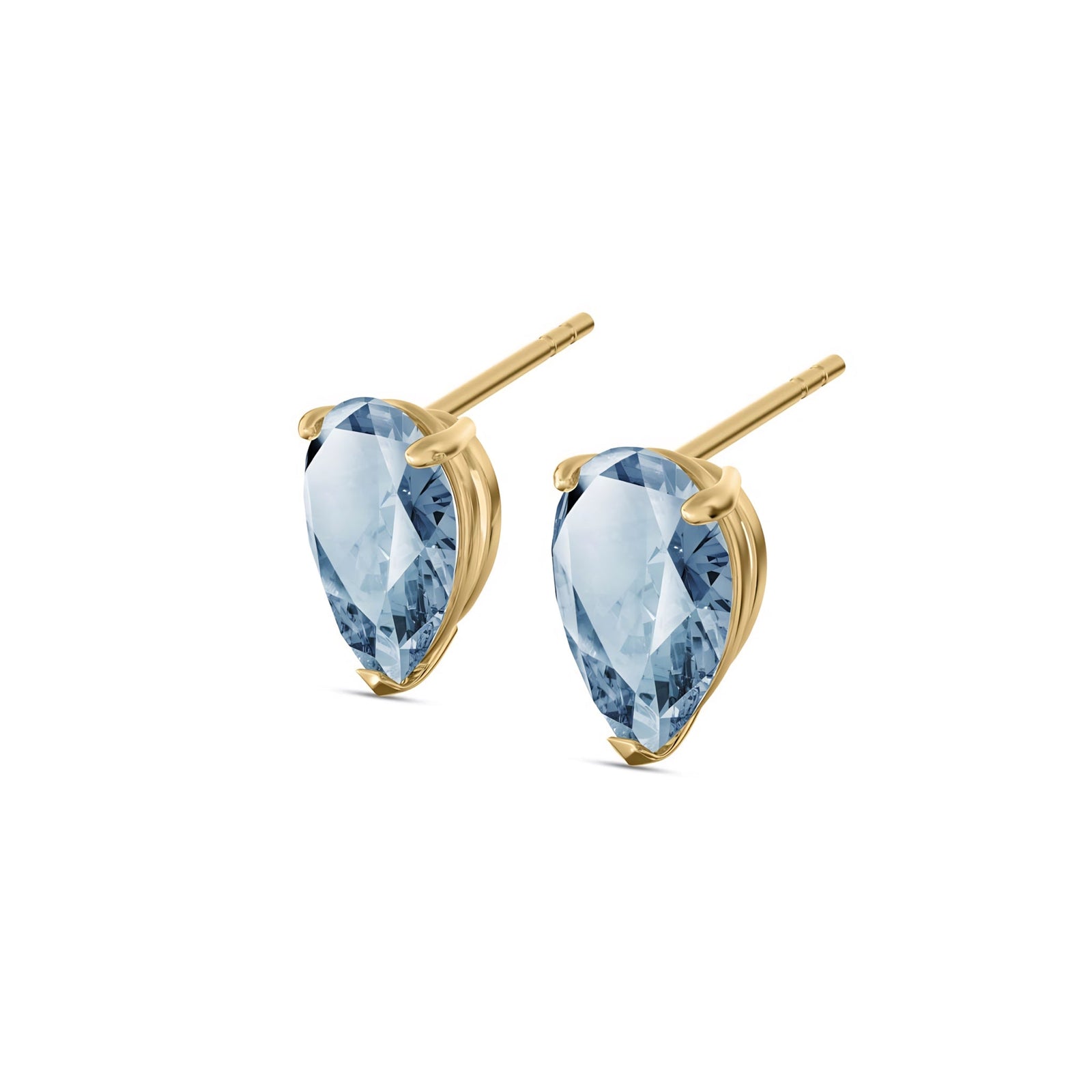 Yellow Gold Grace Earrings Amethyst 10K — Elisabetta