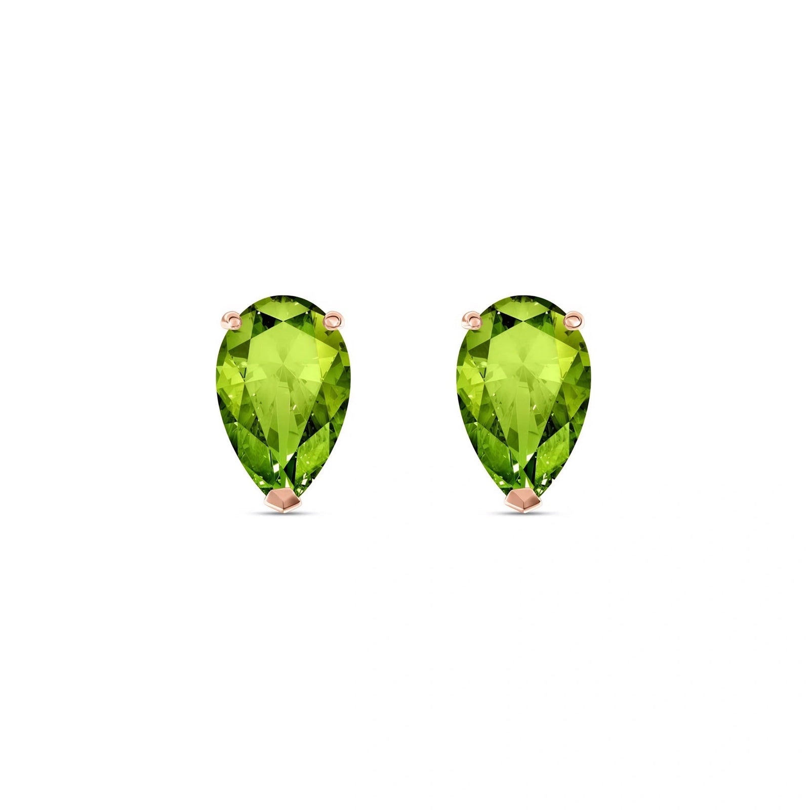 Rose Gold Grace Earrings Peridot 10K — Elisabetta