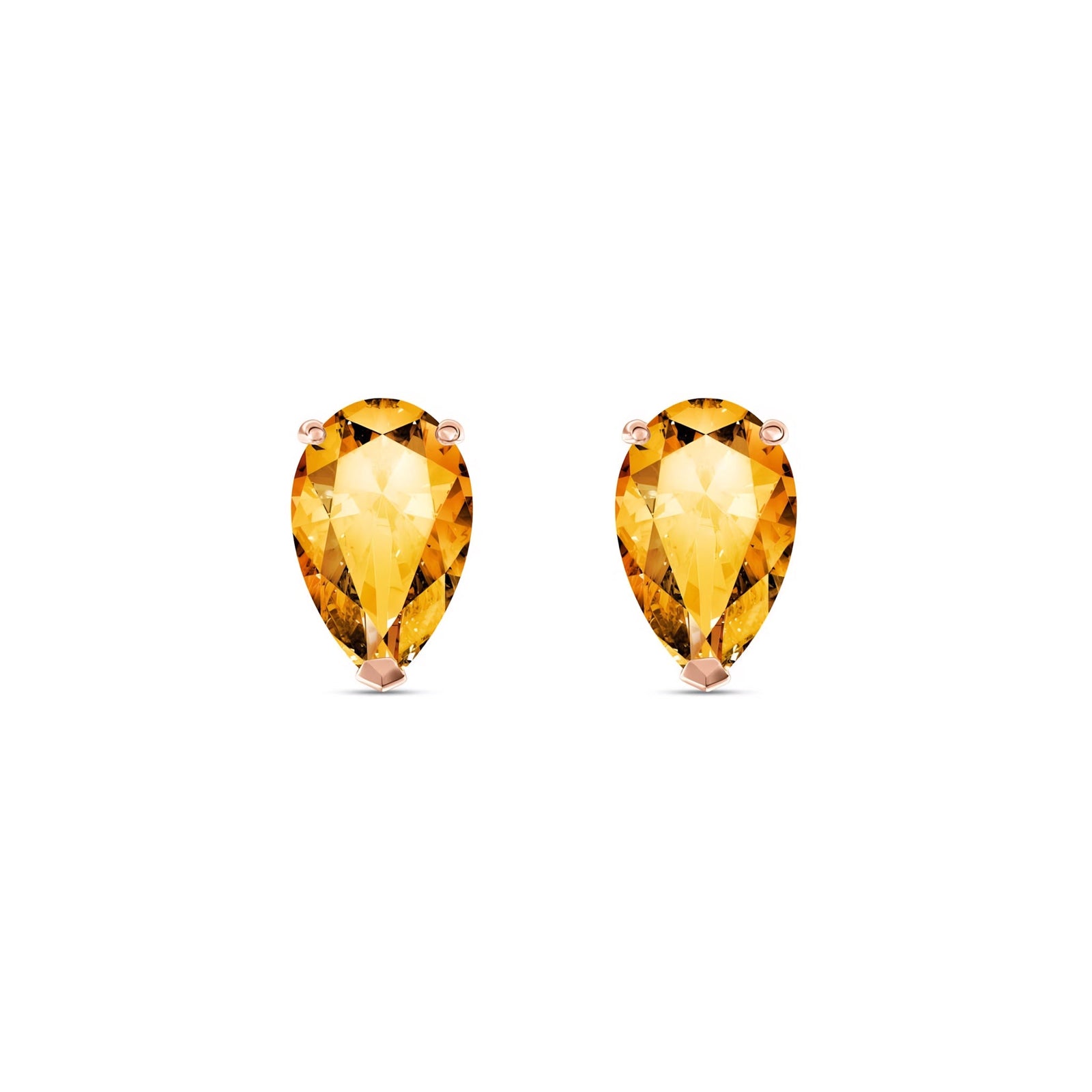 Rose Gold Grace Earrings Garnet 10K — Elisabetta
