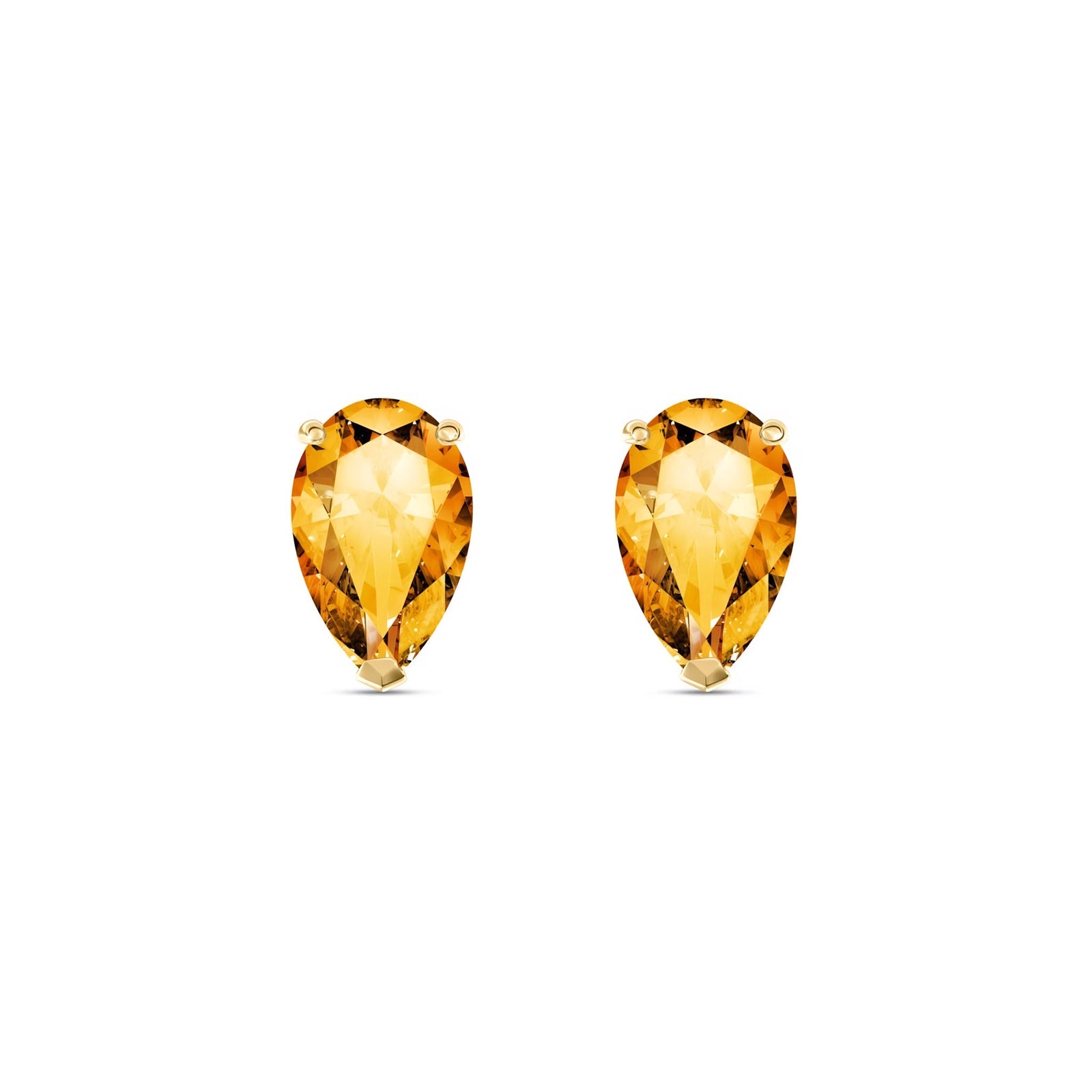 Yellow Gold Grace Earrings Garnet 10K — Elisabetta