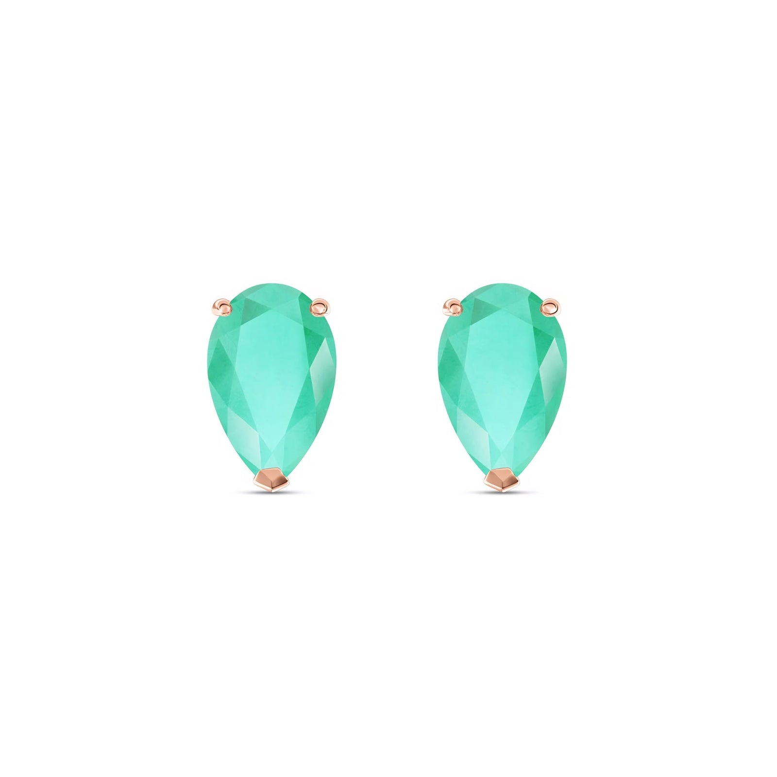 Rose Gold Grace Earrings Pink Topaz 10K — Elisabetta