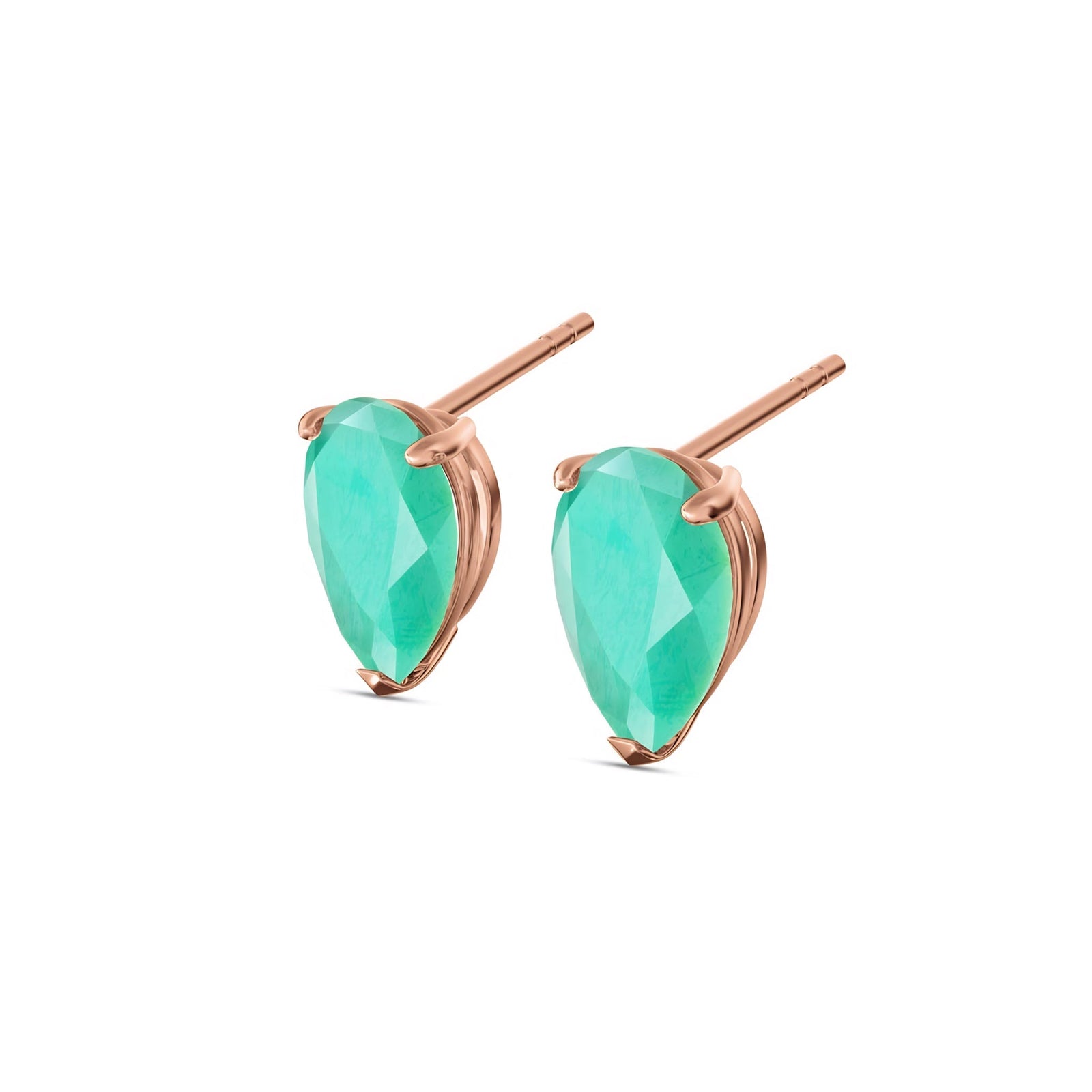 Rose Gold Grace Earrings Pink Topaz 10K — Elisabetta