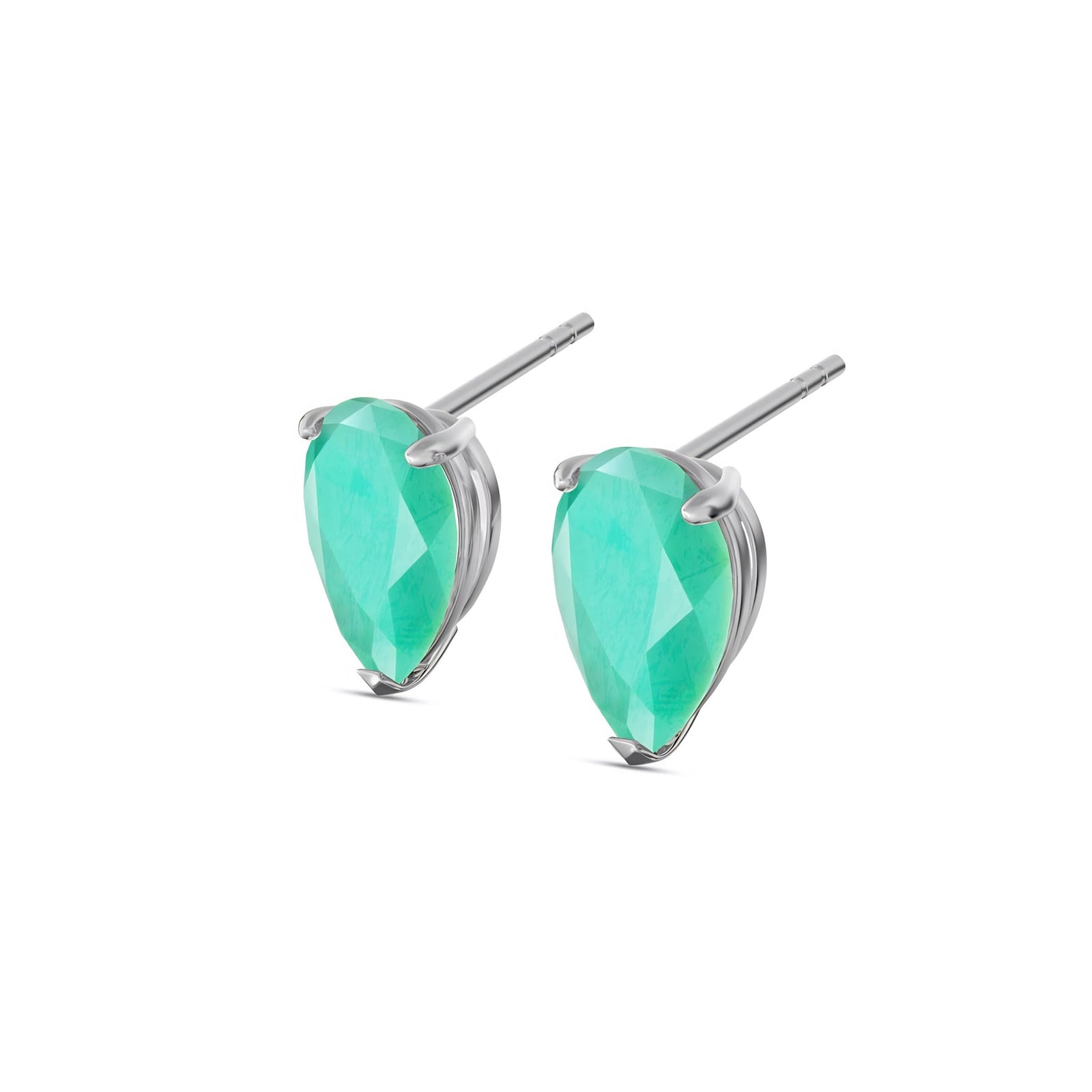 White Gold Grace Earrings Pink Topaz 10K — Elisabetta