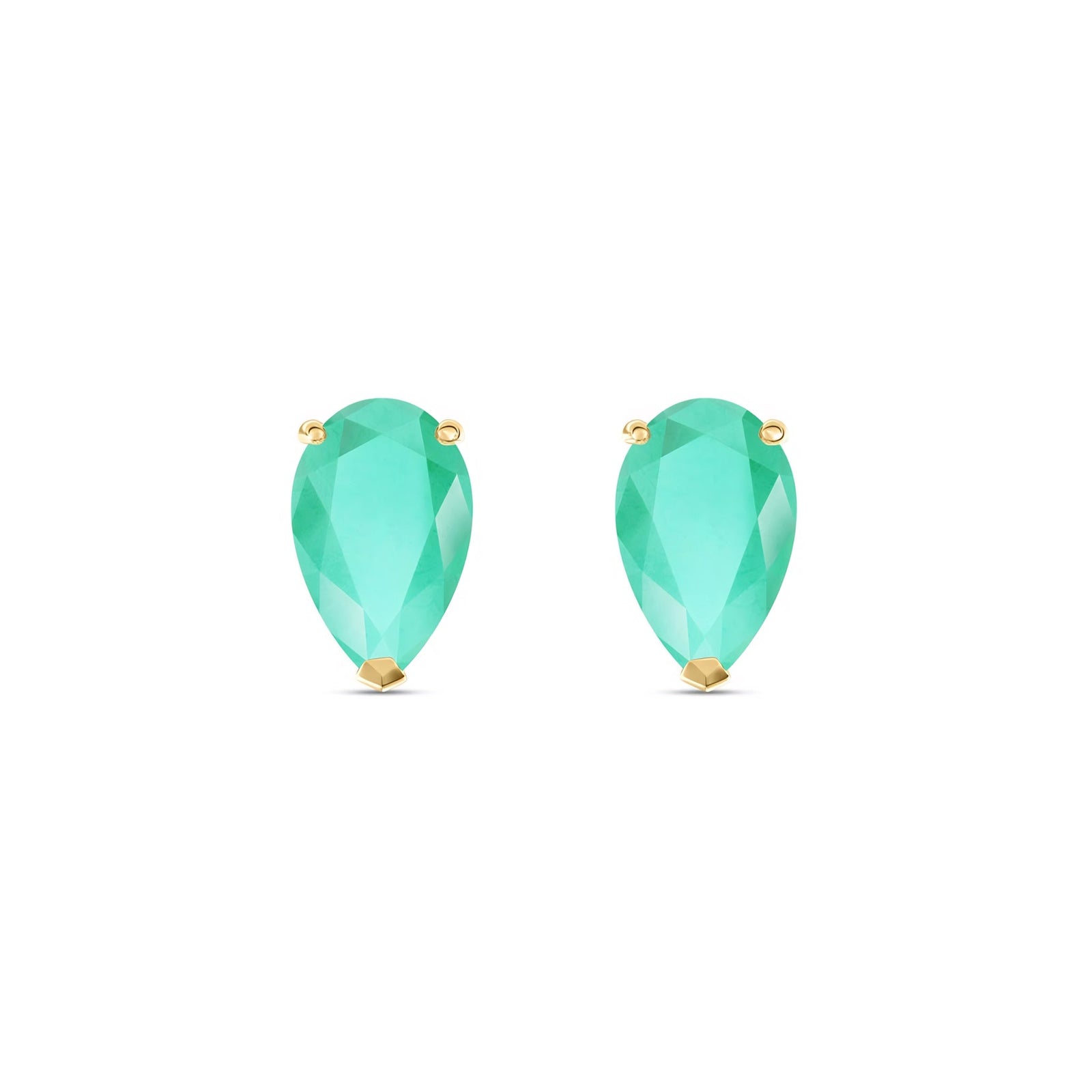 Yellow Gold Grace Earrings Pink Topaz 10K — Elisabetta
