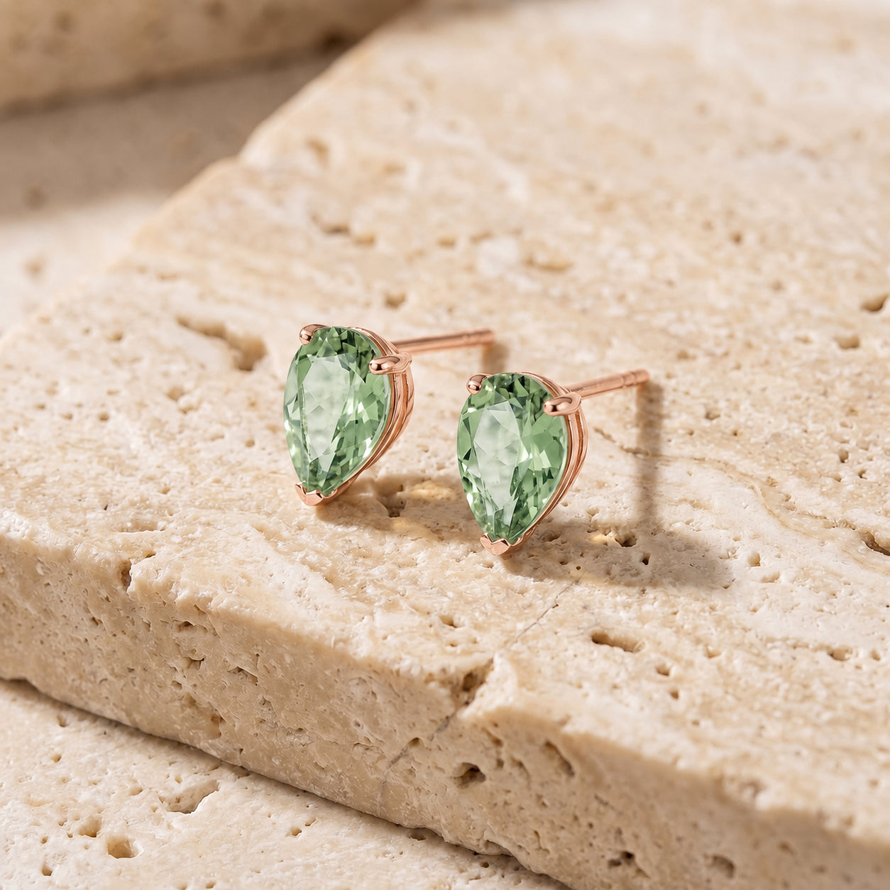 Rose Gold Grace Earrings Citrine 10K — Elisabetta