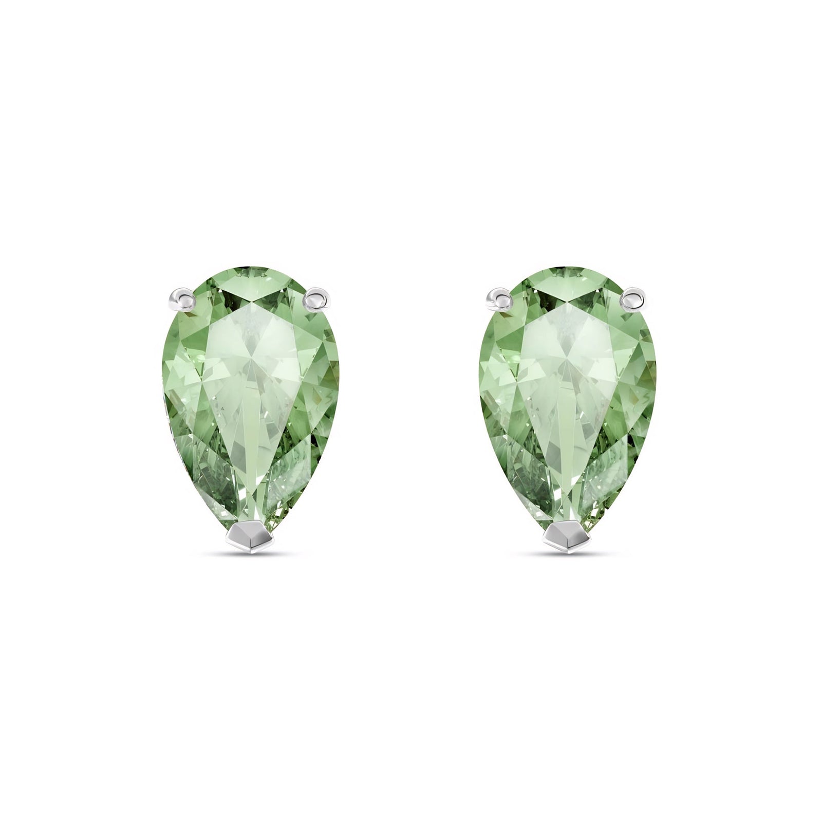 White Gold Grace Earrings Citrine 10K — Elisabetta