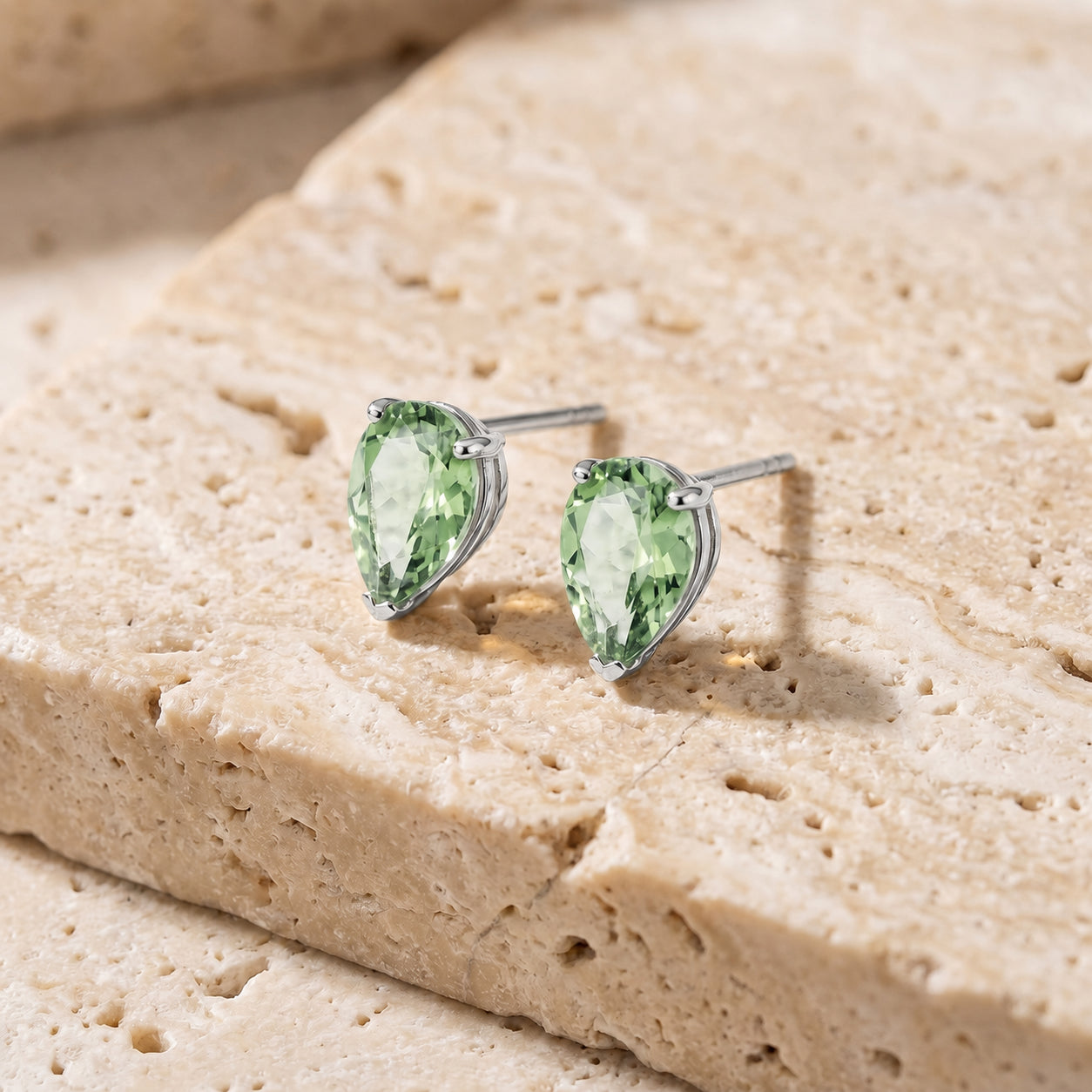 White Gold Grace Earrings Citrine 10K — Elisabetta