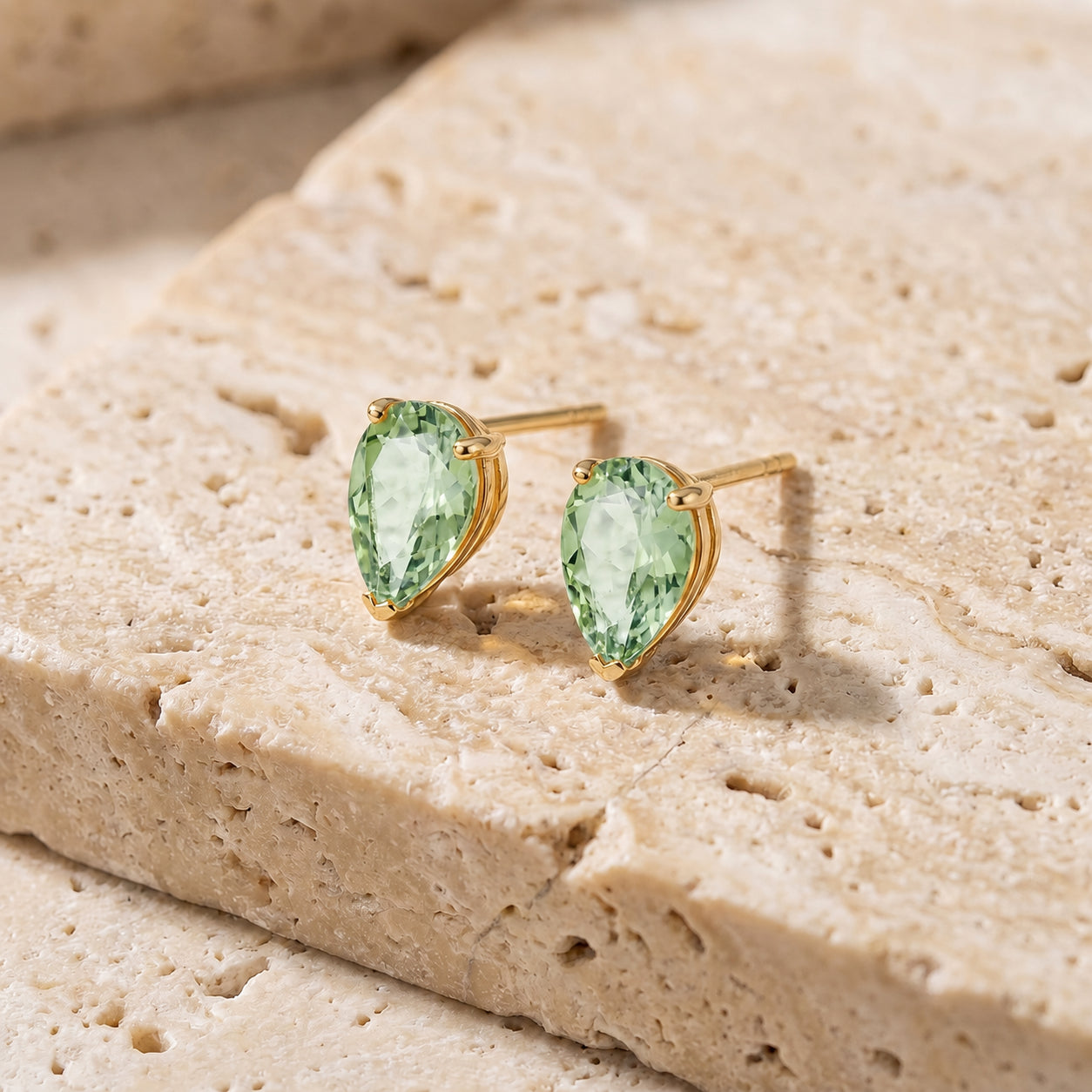 Yellow Gold Grace Earrings Citrine 10K — Elisabetta