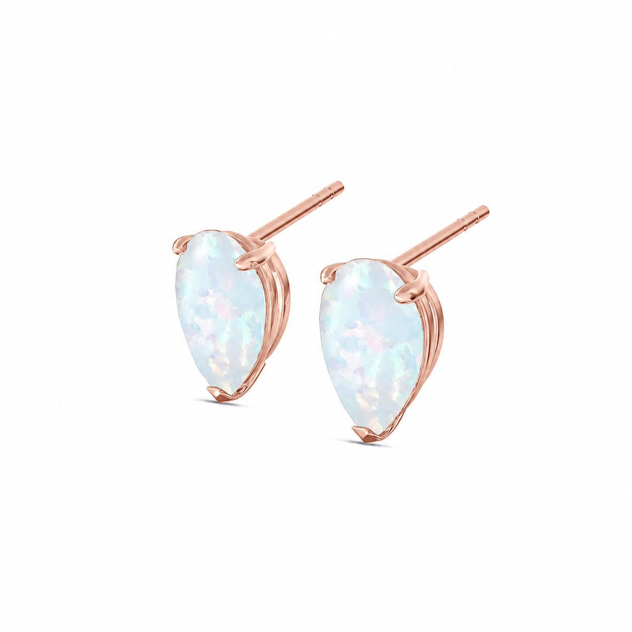 Rose Gold Grace Earrings Sapphire 10K — Elisabetta