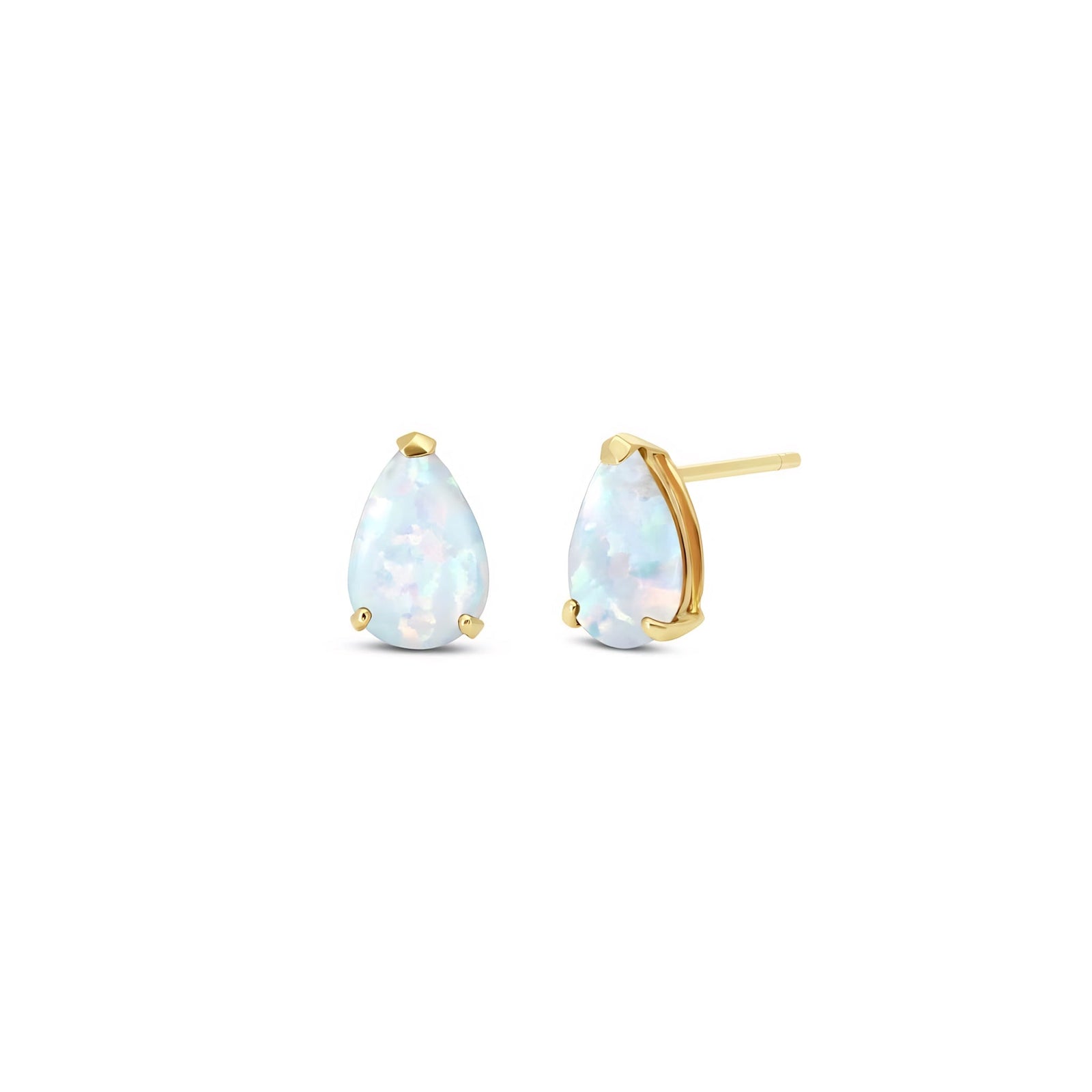 Yellow Gold Grace Earrings Sapphire 10K — Elisabetta