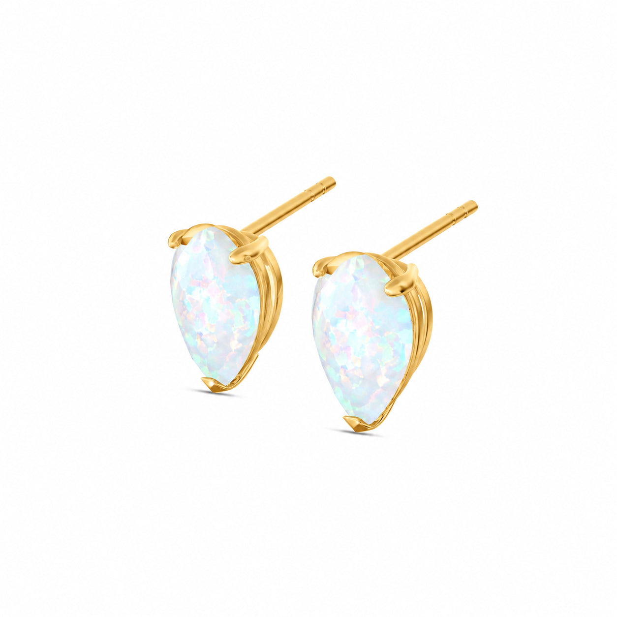 Yellow Gold Grace Earrings Sapphire 10K — Elisabetta
