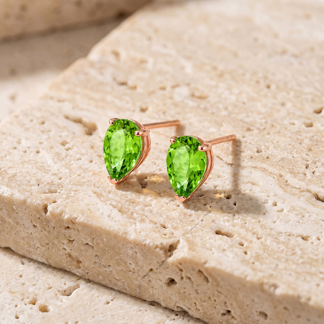Rose Gold Grace Earrings Ruby 10K — Elisabetta