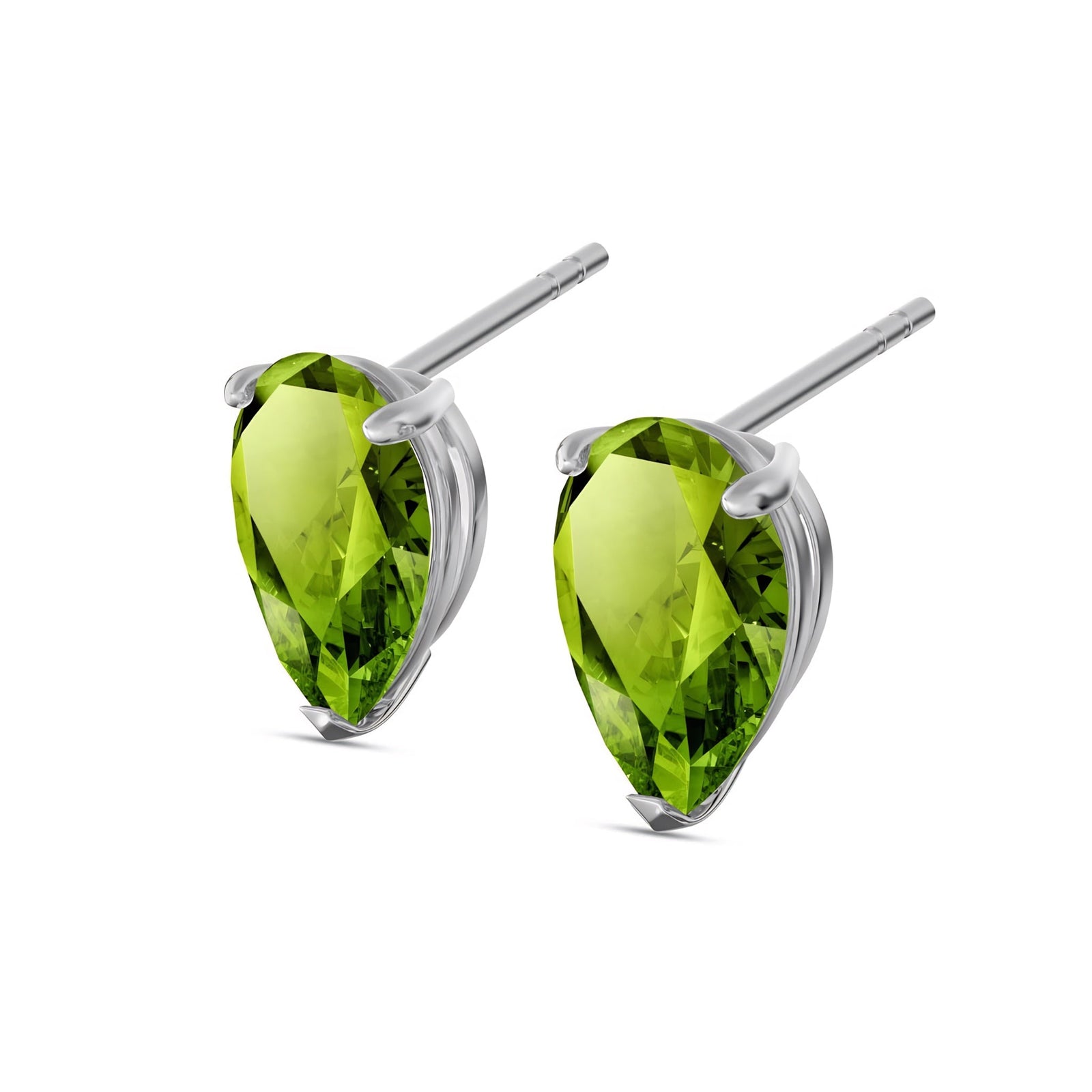 White Gold Grace Earrings Ruby 10K — Elisabetta