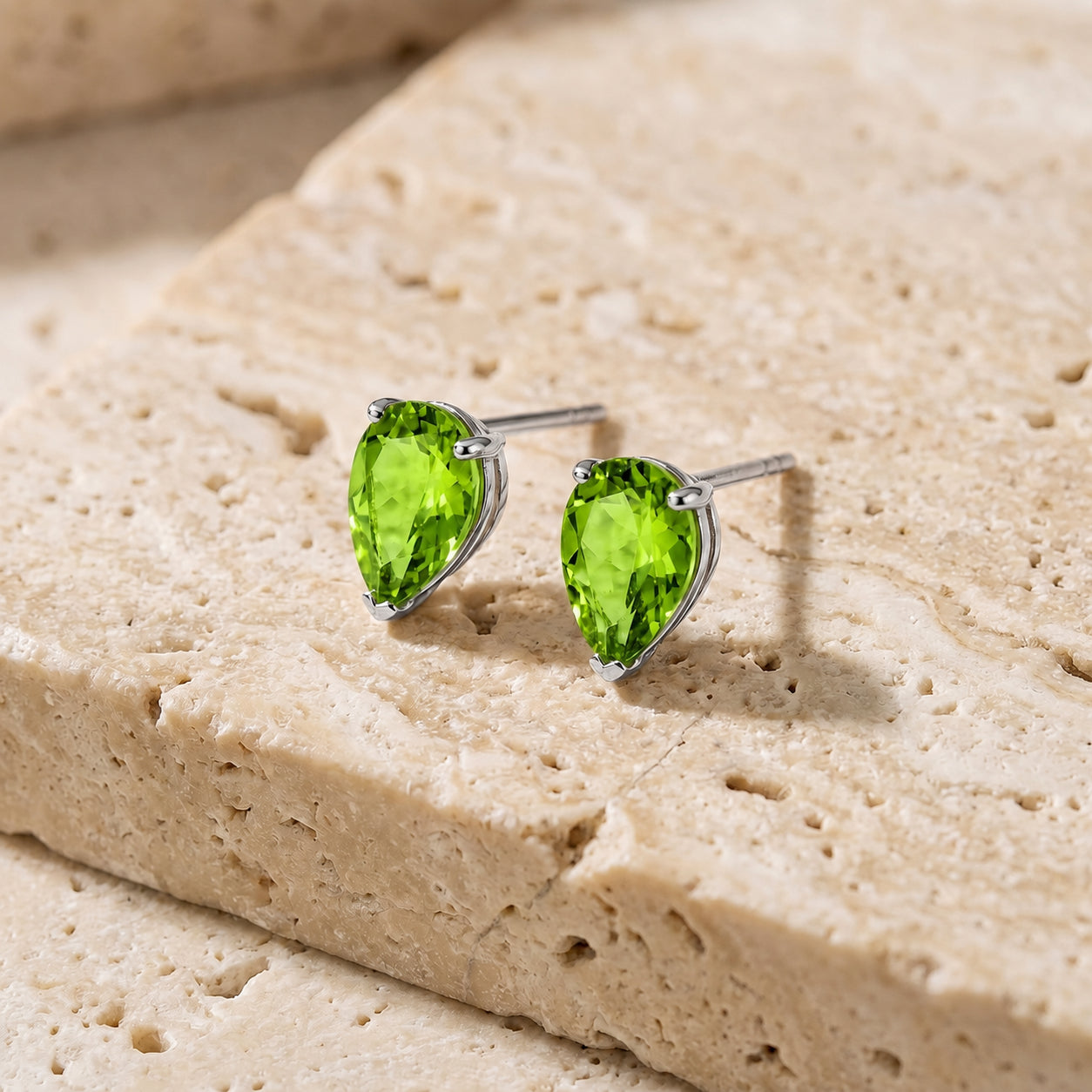 White Gold Grace Earrings Ruby 10K — Elisabetta